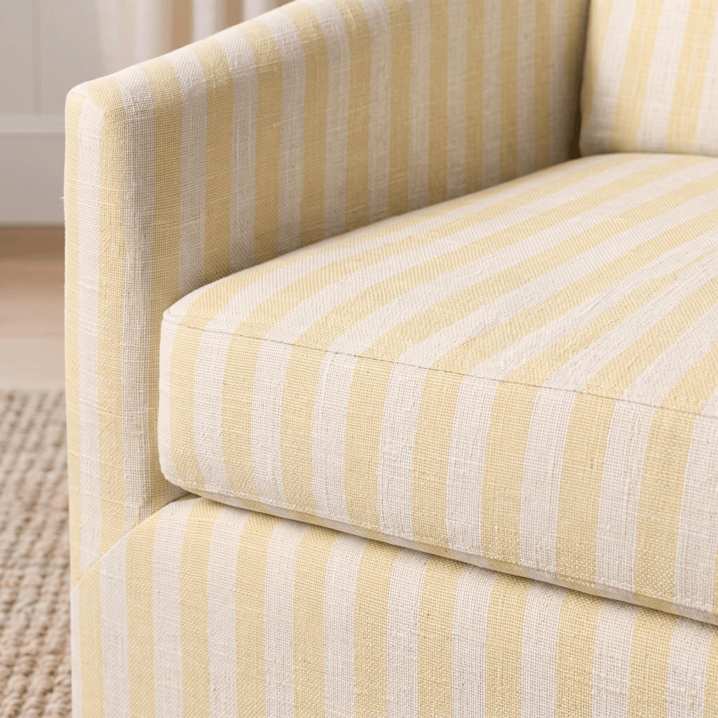The Grace Chair in Juliet's Garden Easter Yellow Stripe