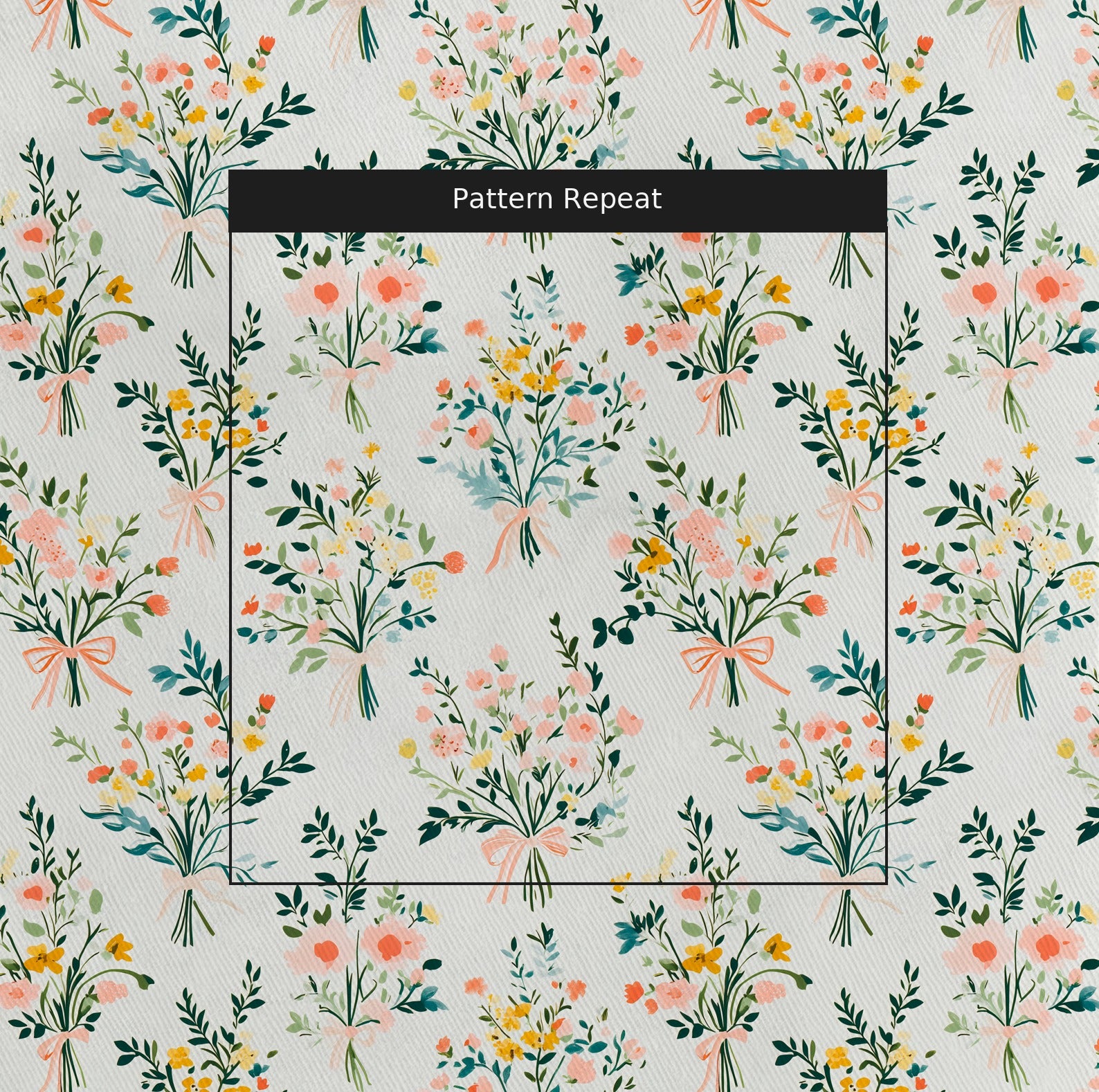 Eliza's Blossoms Fabric by the Yard — pattern repeat