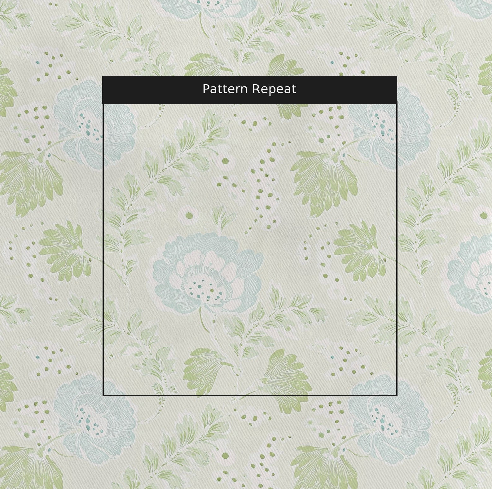 Charleston Mist Fabric by the Yard — pattern repeat