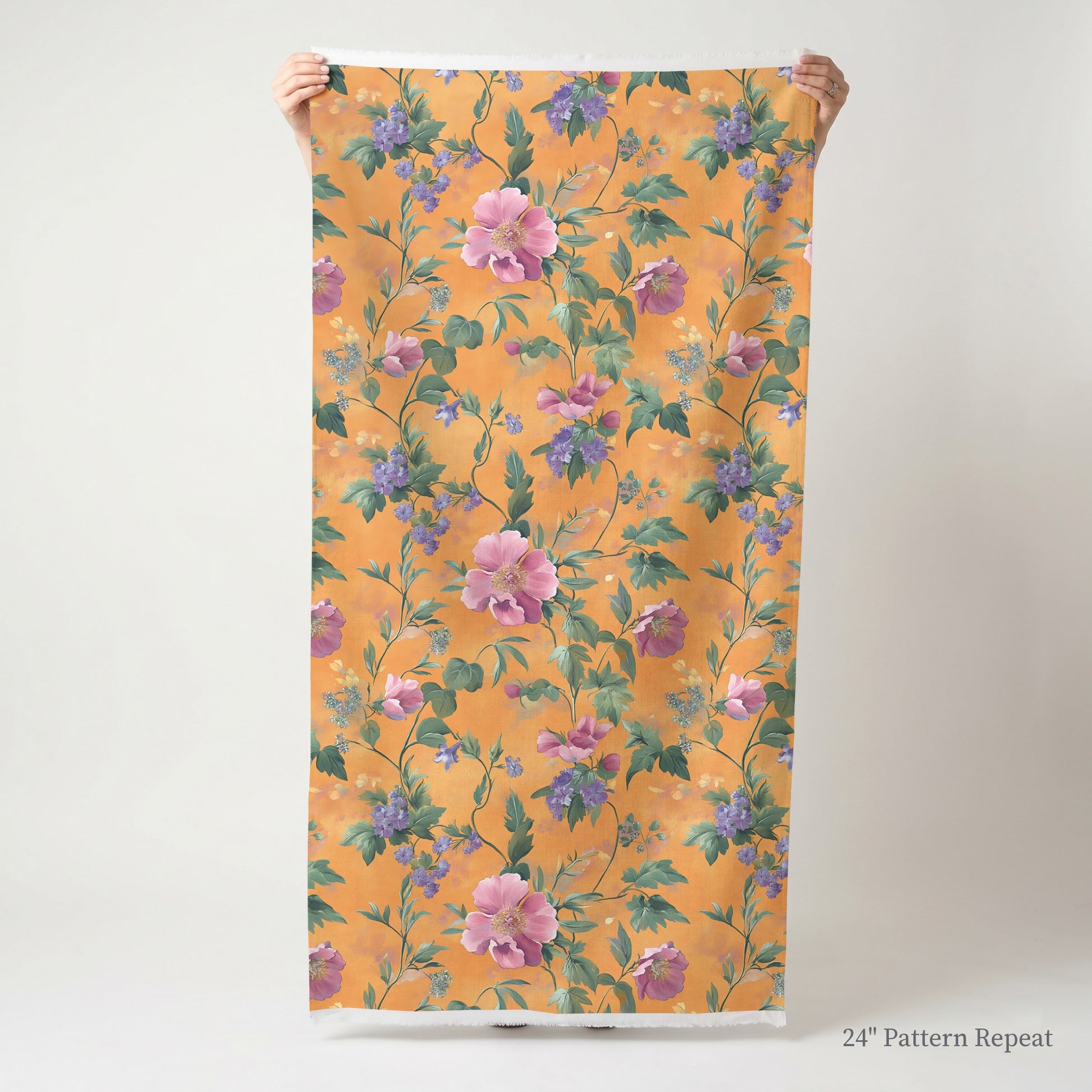 Petals & Persimmons Fabric by the Yard