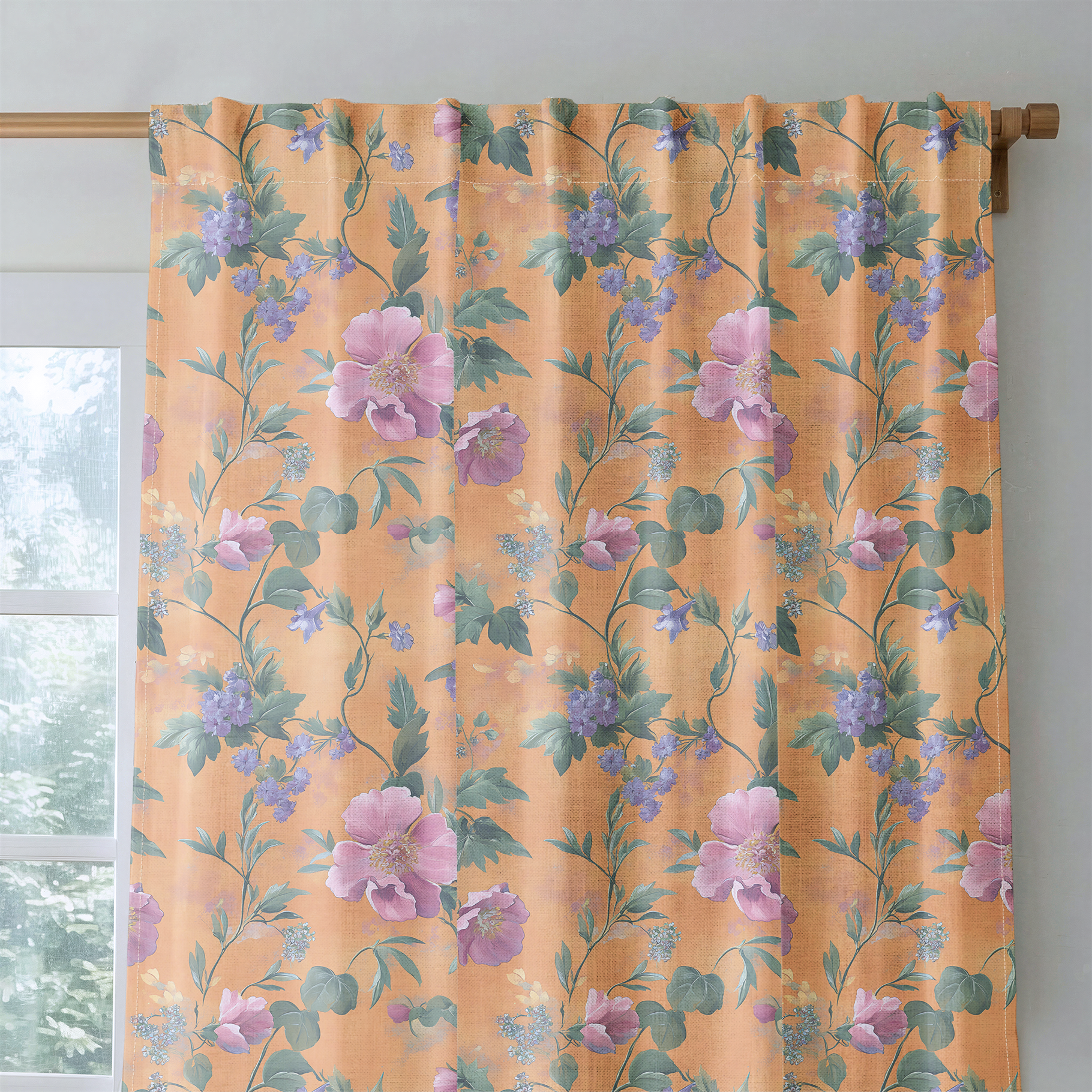 Petals & Persimmons - Drapery — rod