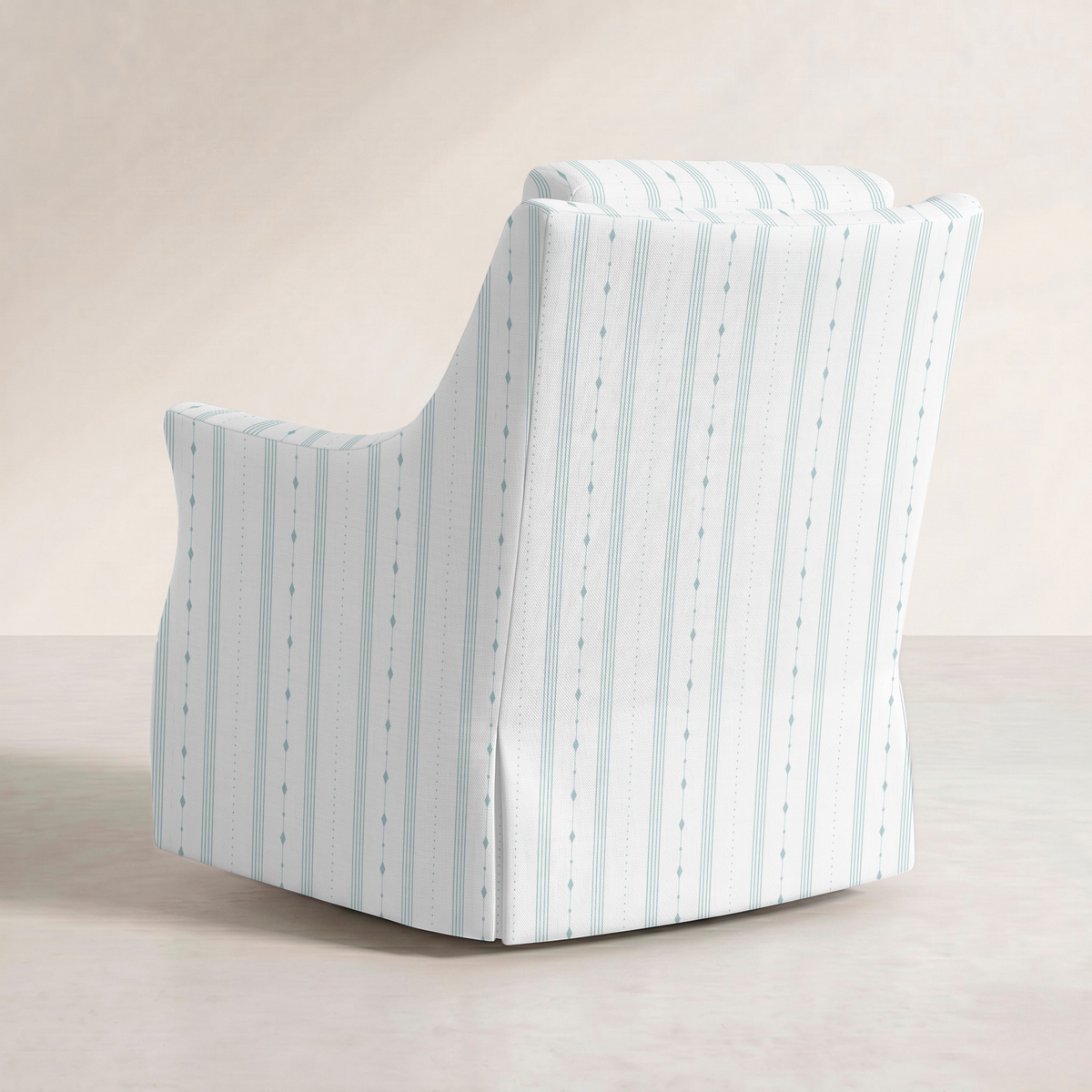 The Eleanor Chair in Pearl's Haven Spring Blue Stripes