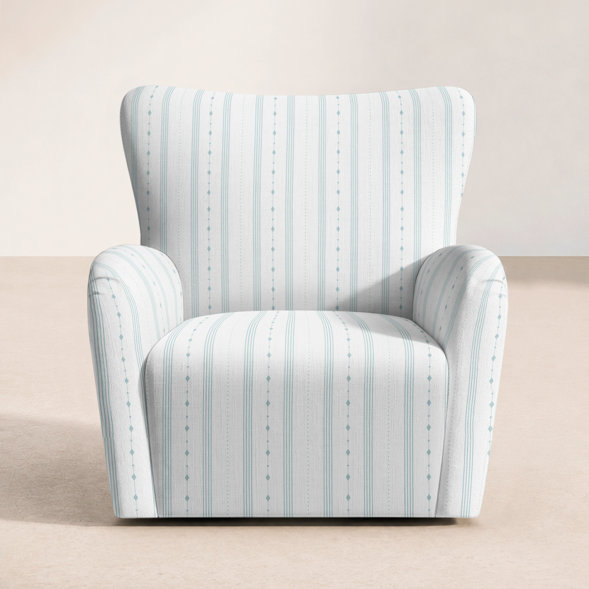 The Winston Chair in Pearl's Haven Spring Blue Stripes