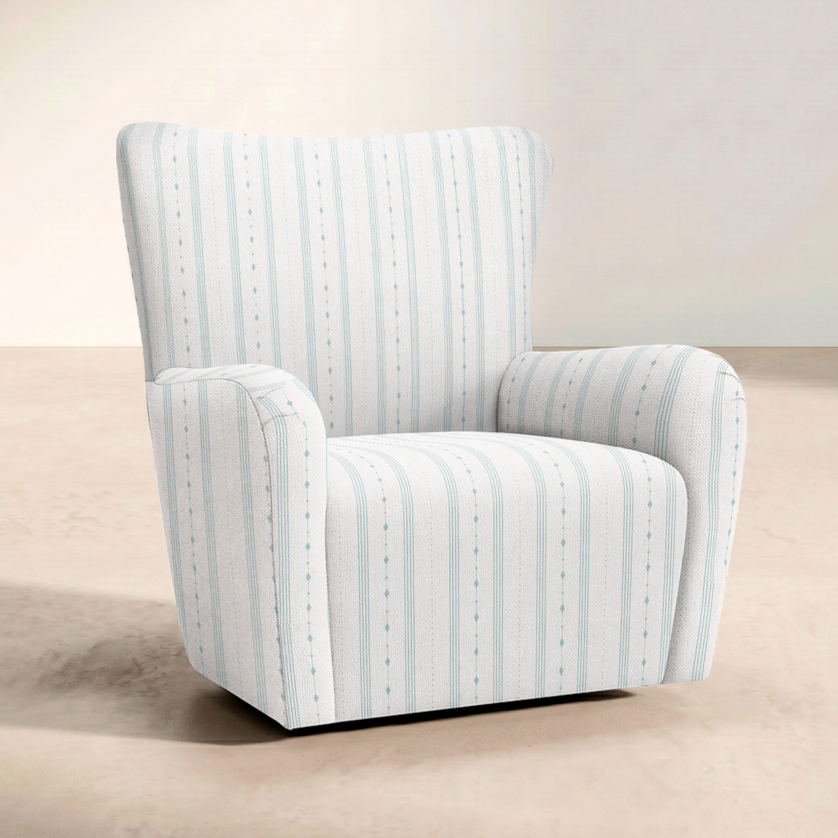 The Winston Chair in Pearl's Haven Spring Blue Stripes
