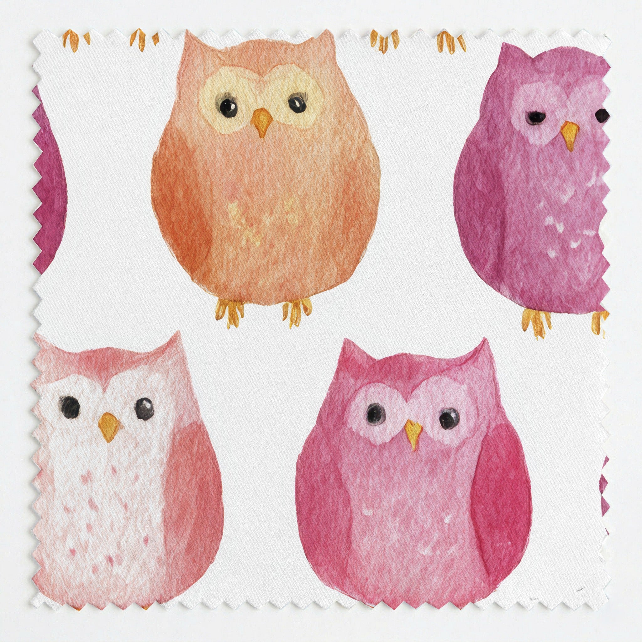 Blush Owls Fabric by the Yard