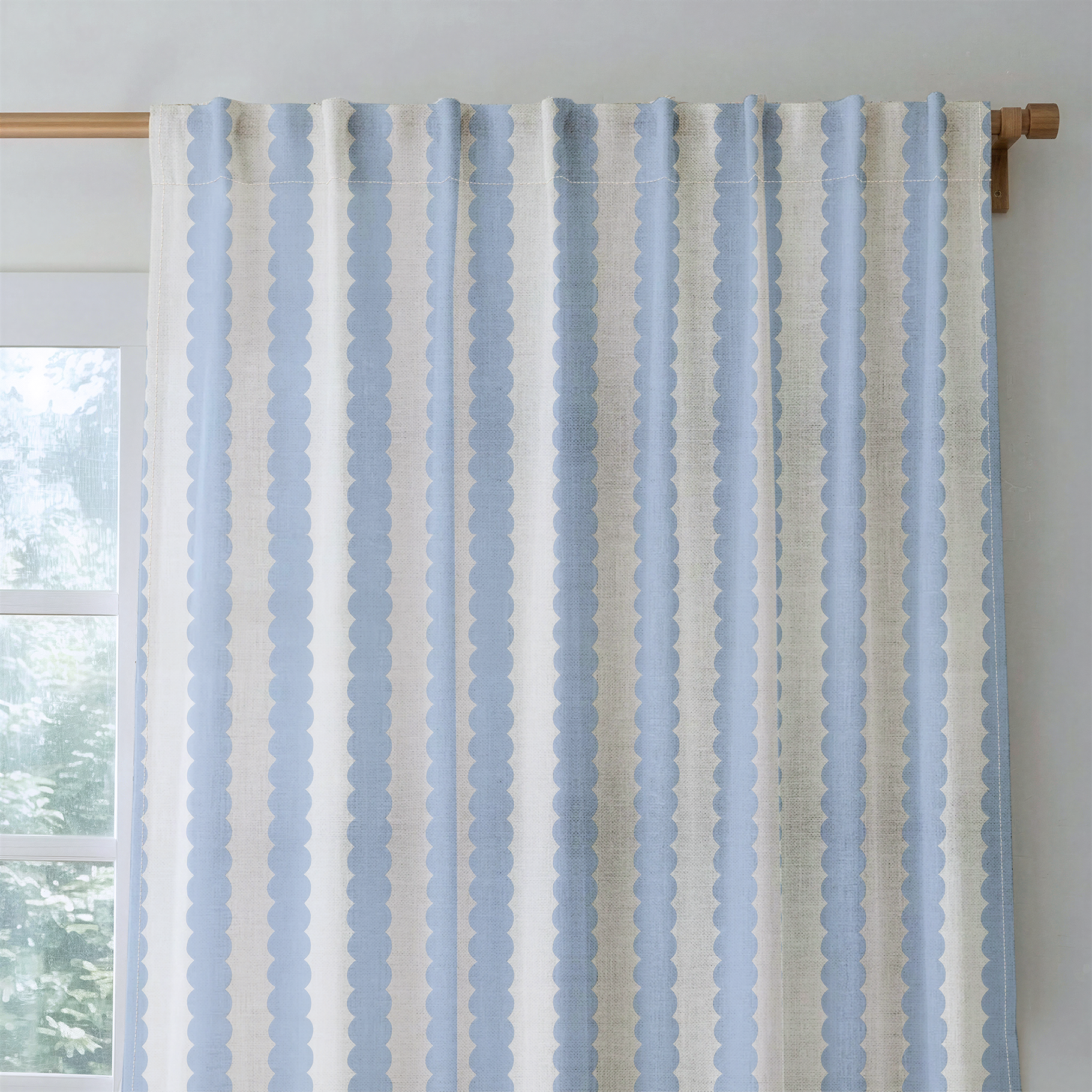 Blueberry Stripes - Drapery — rod