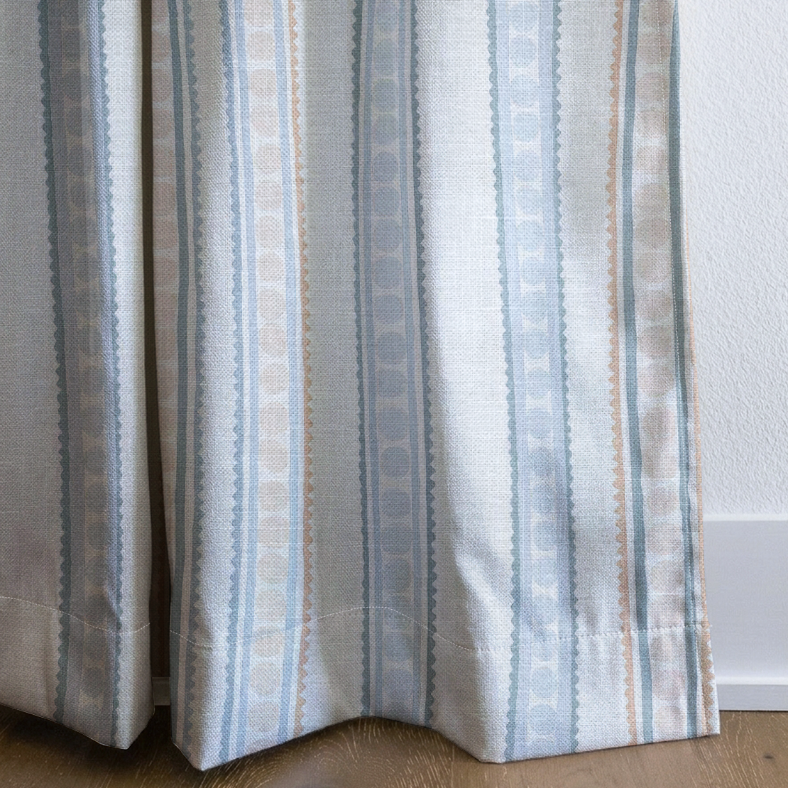 Ribbon Rows - Drapery — corner closeup