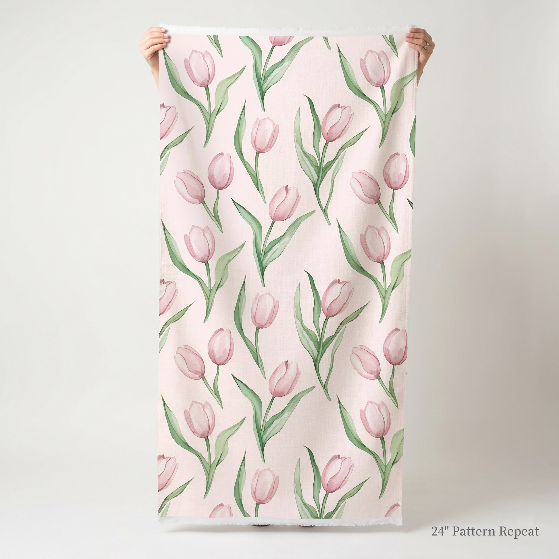 Juliettes Garden Baby Pink Fabric by the Yard