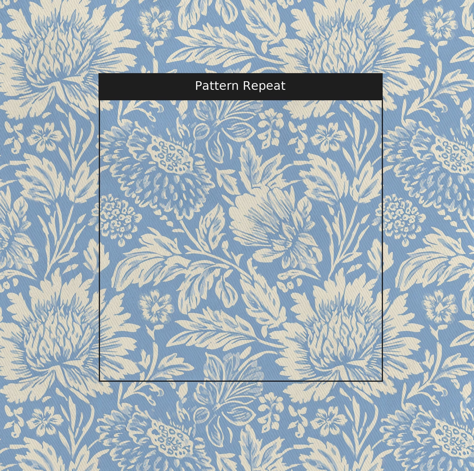 Bluewood Grove Fabric by the Yard — pattern repeat