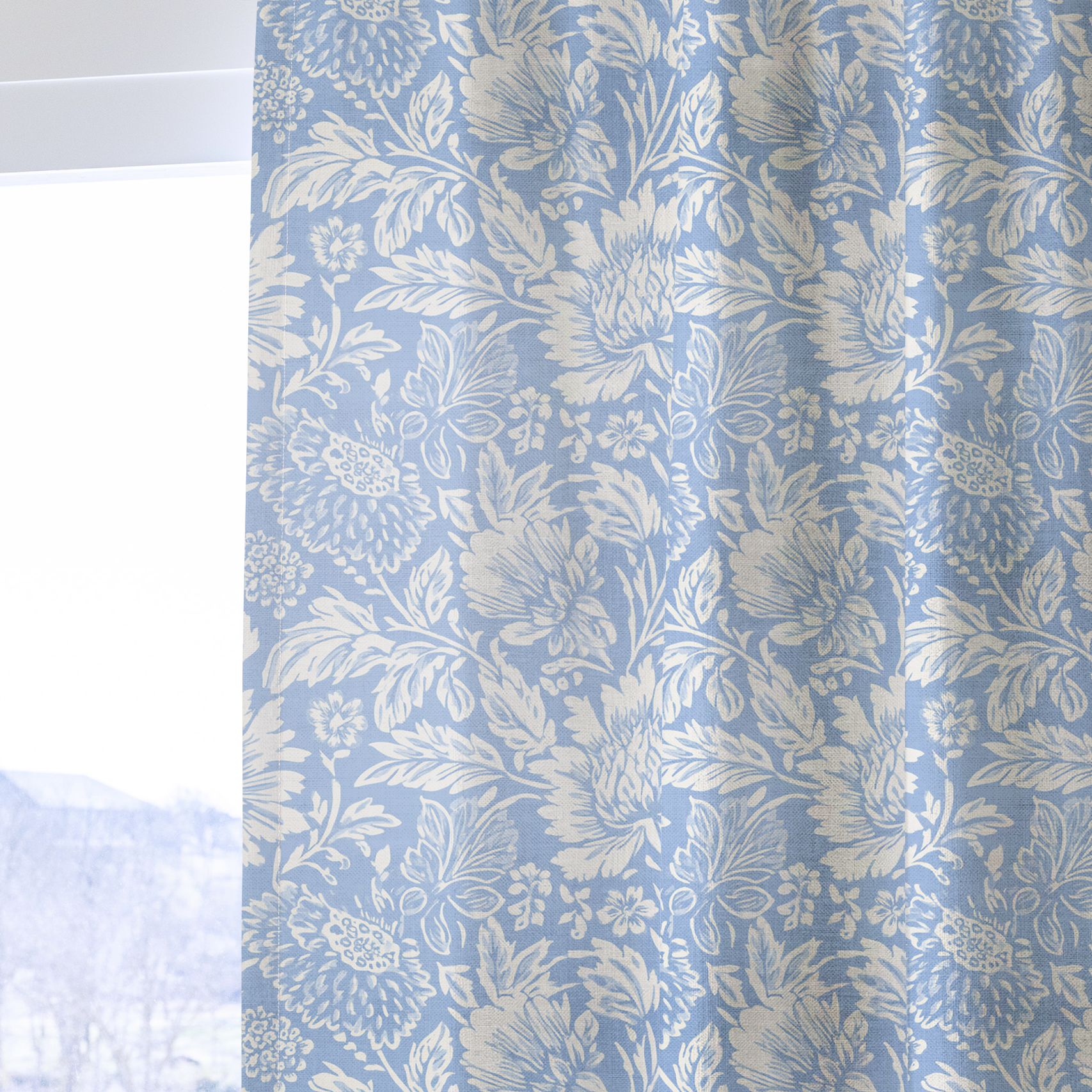 Bluewood Grove - Drapery — one panel