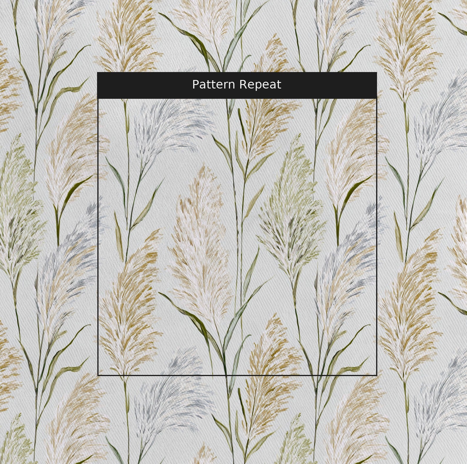 Dune Reed Fabric by the Yard — pattern repeat