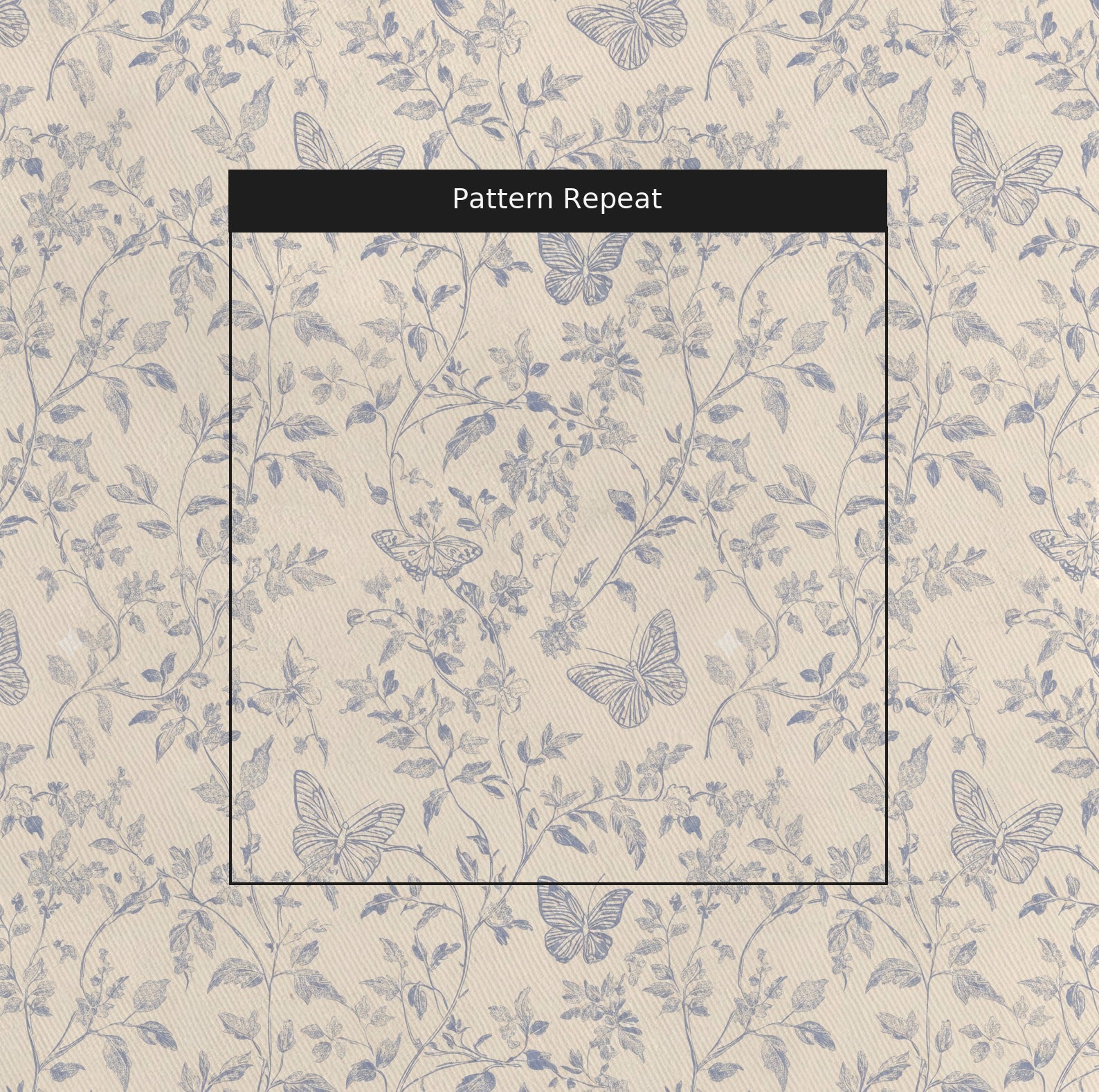 Germantown Blue Fabric by the Yard — pattern repeat