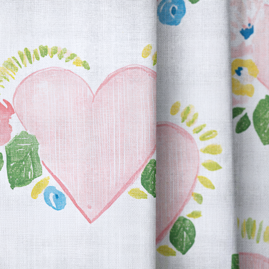 Rosabella Hearts - Drapery — close up