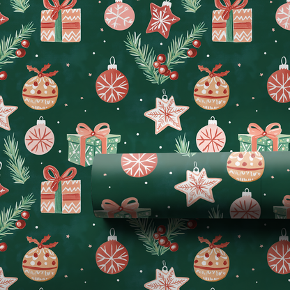 Ornaments and Presents - Wrapping Paper