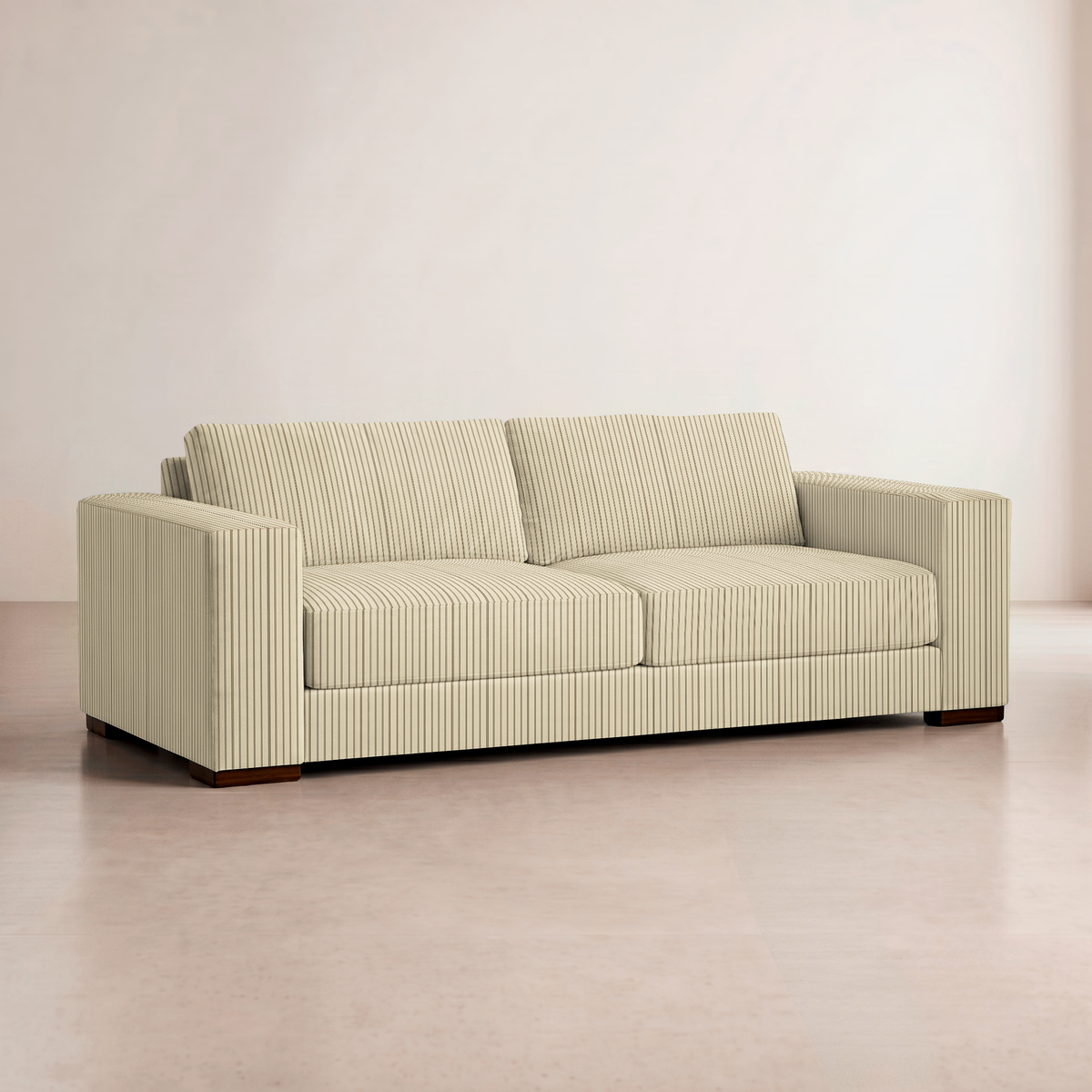 The Christopher Sofa in Jude Pinstripe