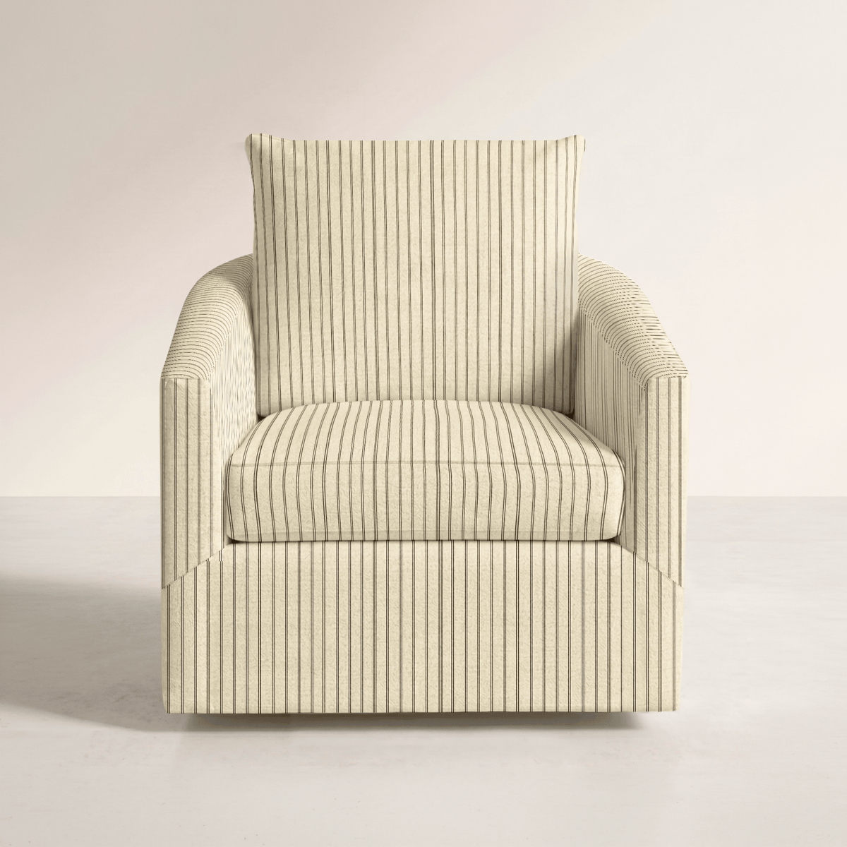 The Grace Chair in Jude Pinstripe - Lemon Park
