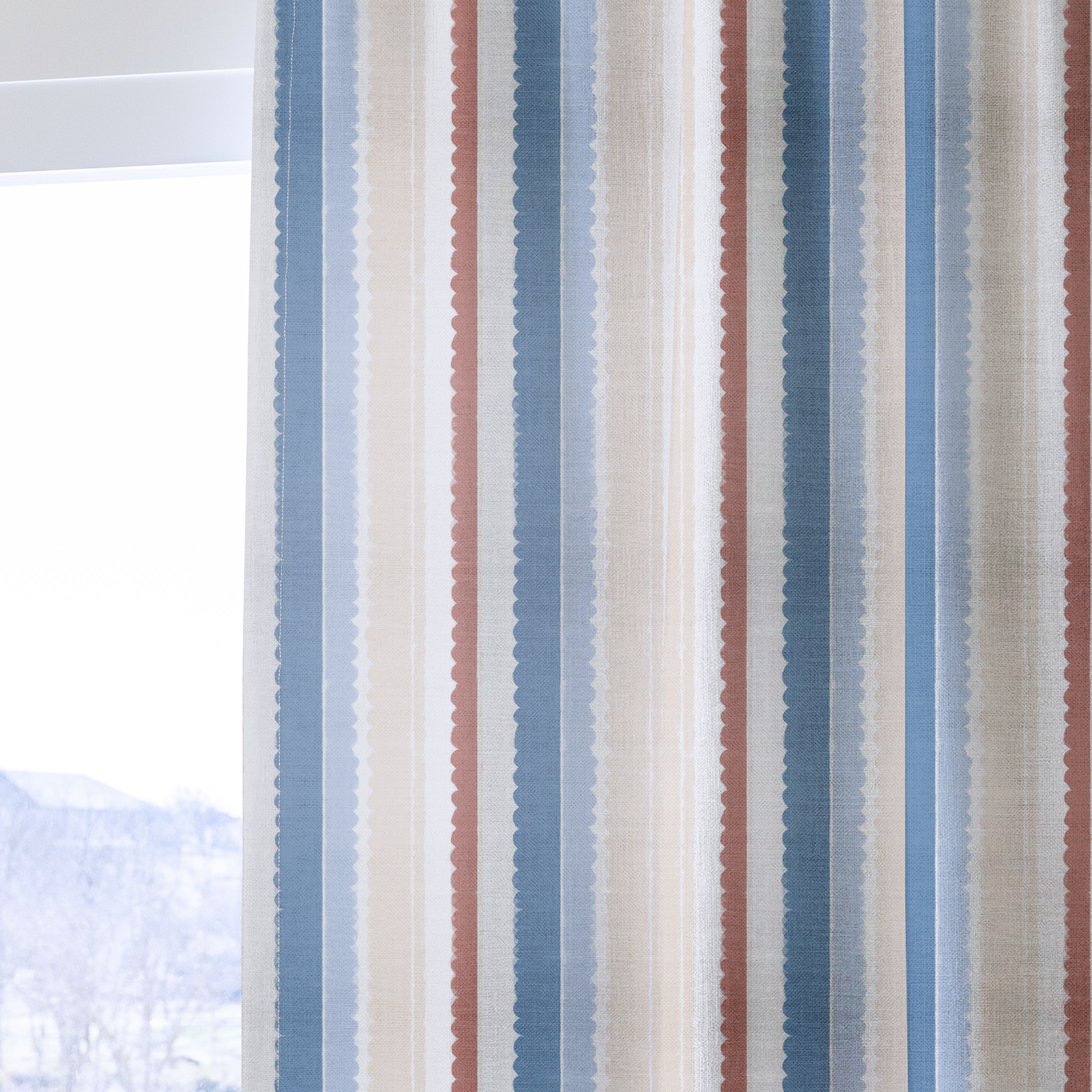 Harbor Stripe - Drapery — one panel