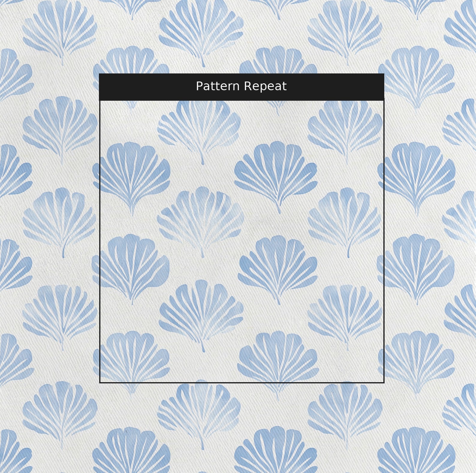 Azure Coastline Fabric by the Yard — pattern repeat