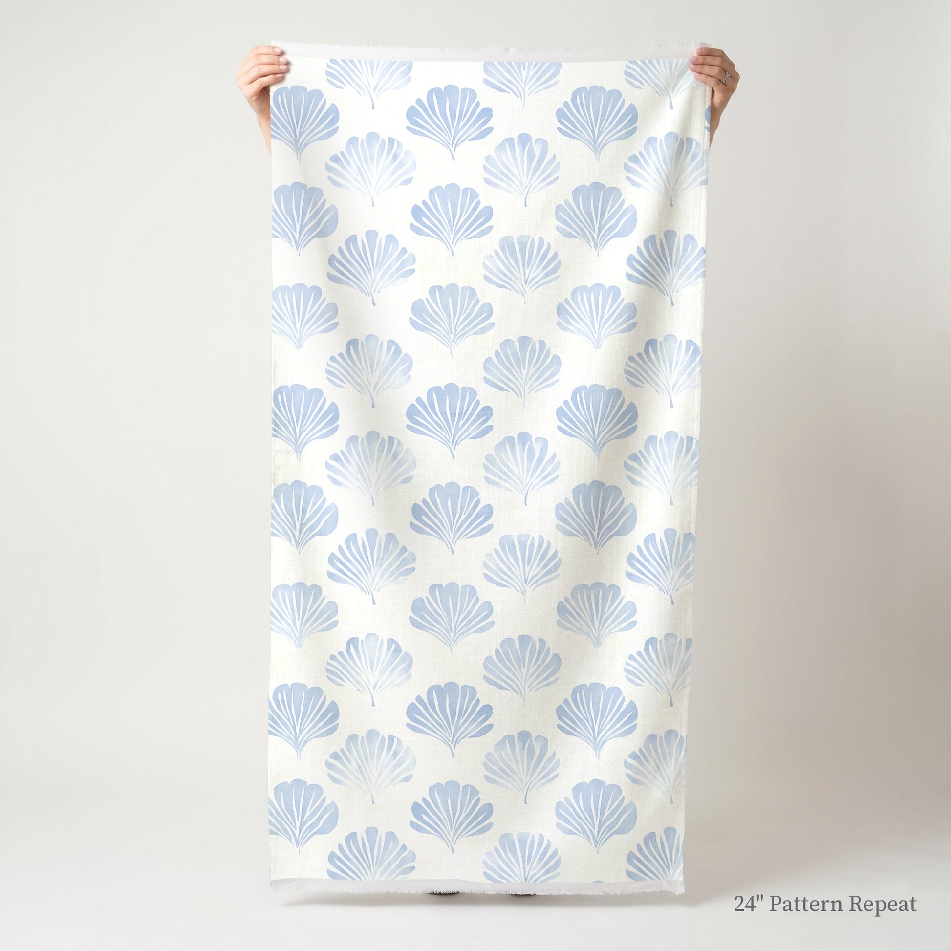 Azure Coastline Fabric by the Yard