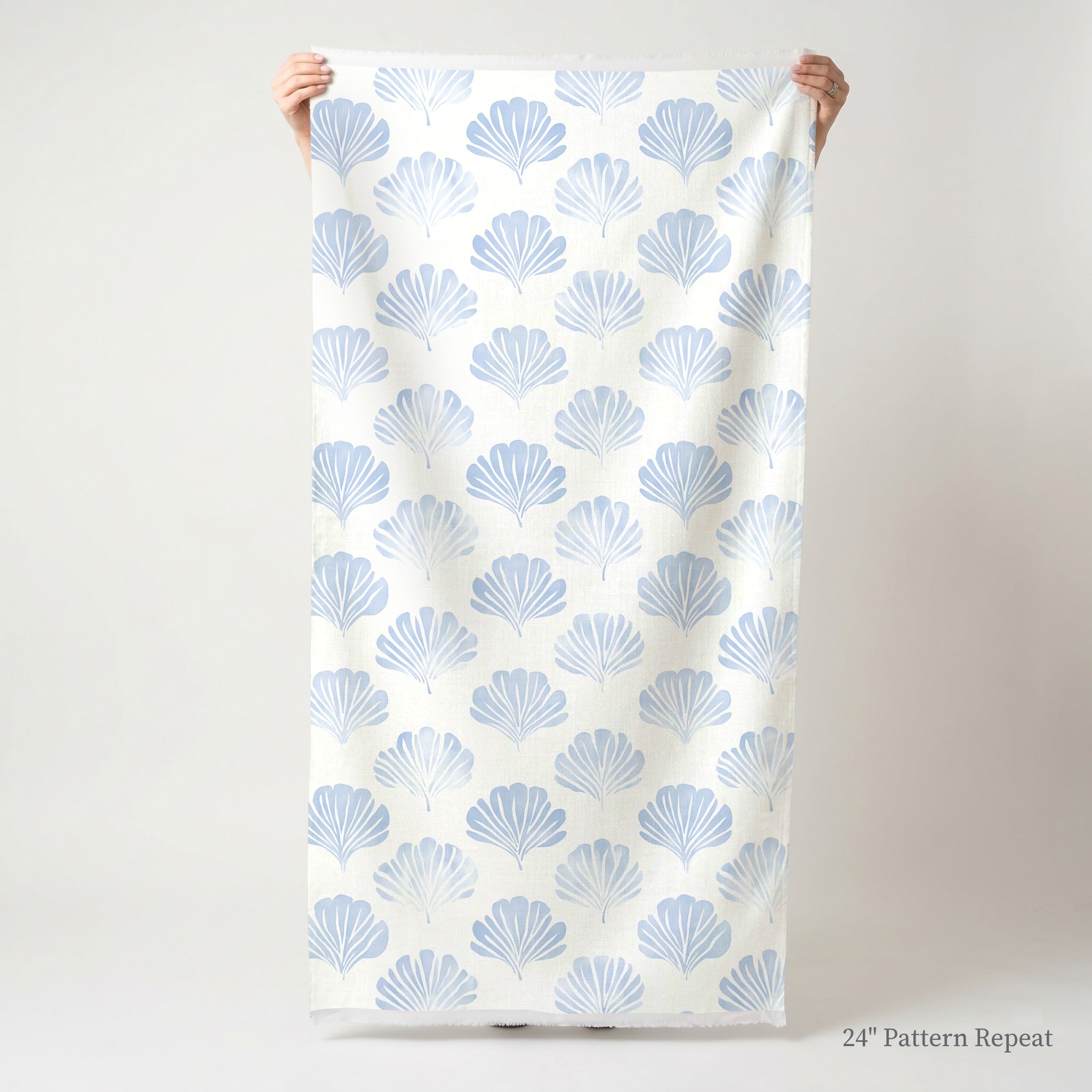 Azure Coastline Fabric by the Yard