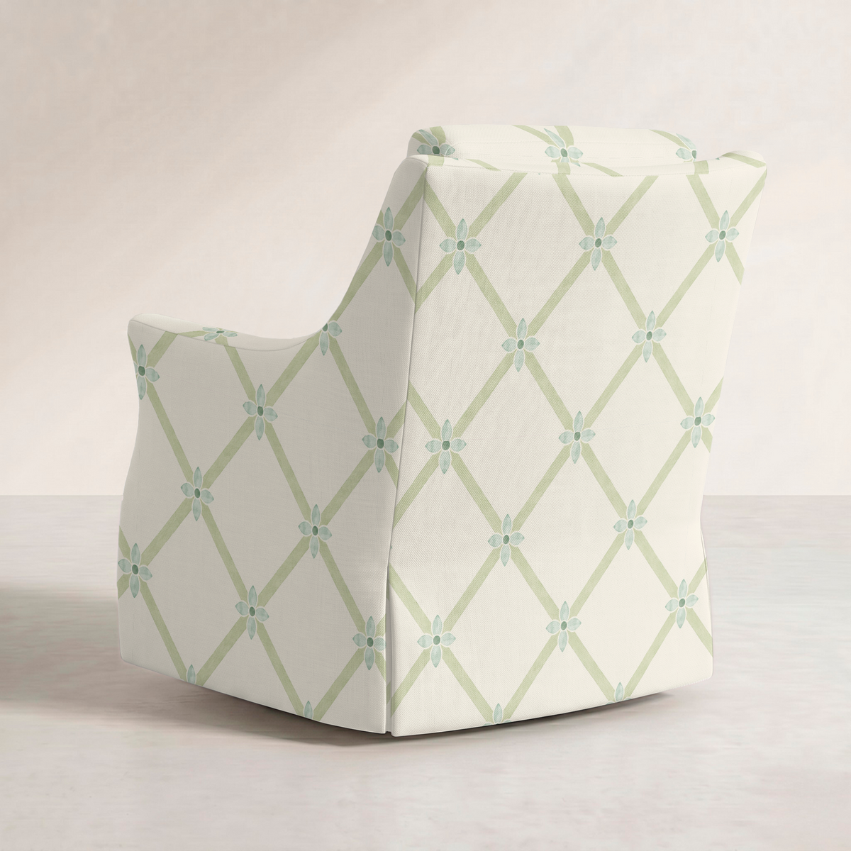 The Eleanor Chair in Mint To Be Floral Lattice