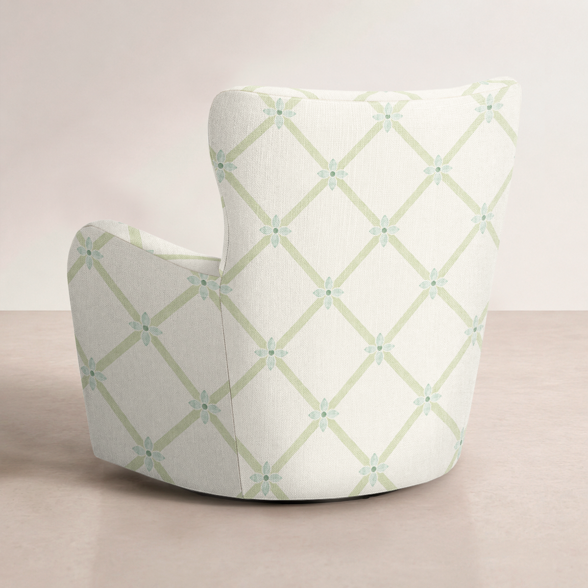 The Winston Chair in Mint To Be Floral Lattice