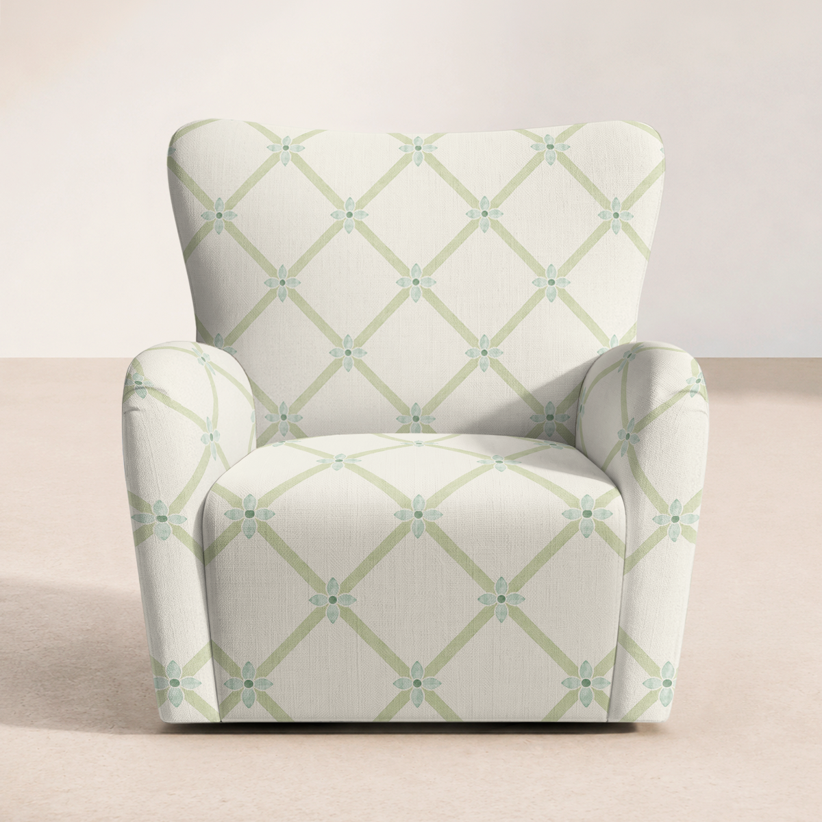 The Winston Chair in Mint To Be Floral Lattice