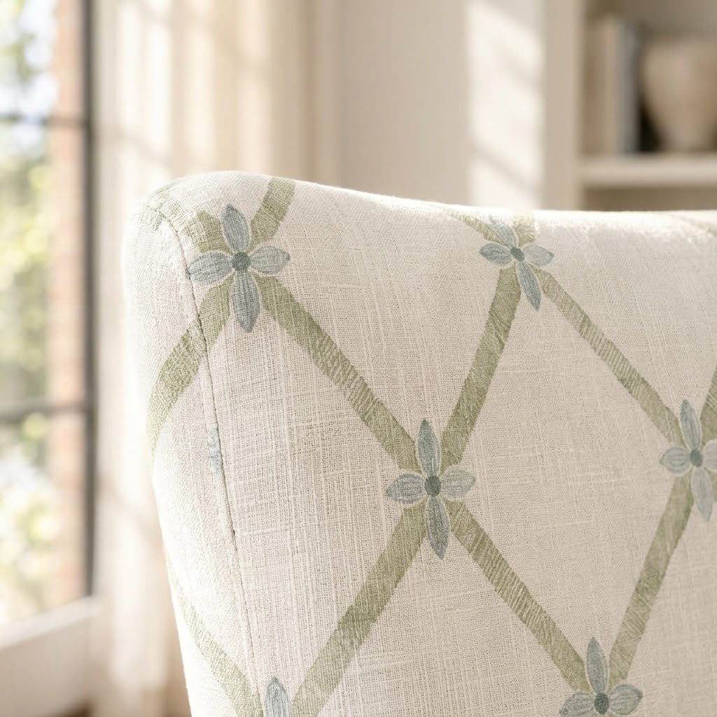 The Winston Chair in Mint To Be Floral Lattice
