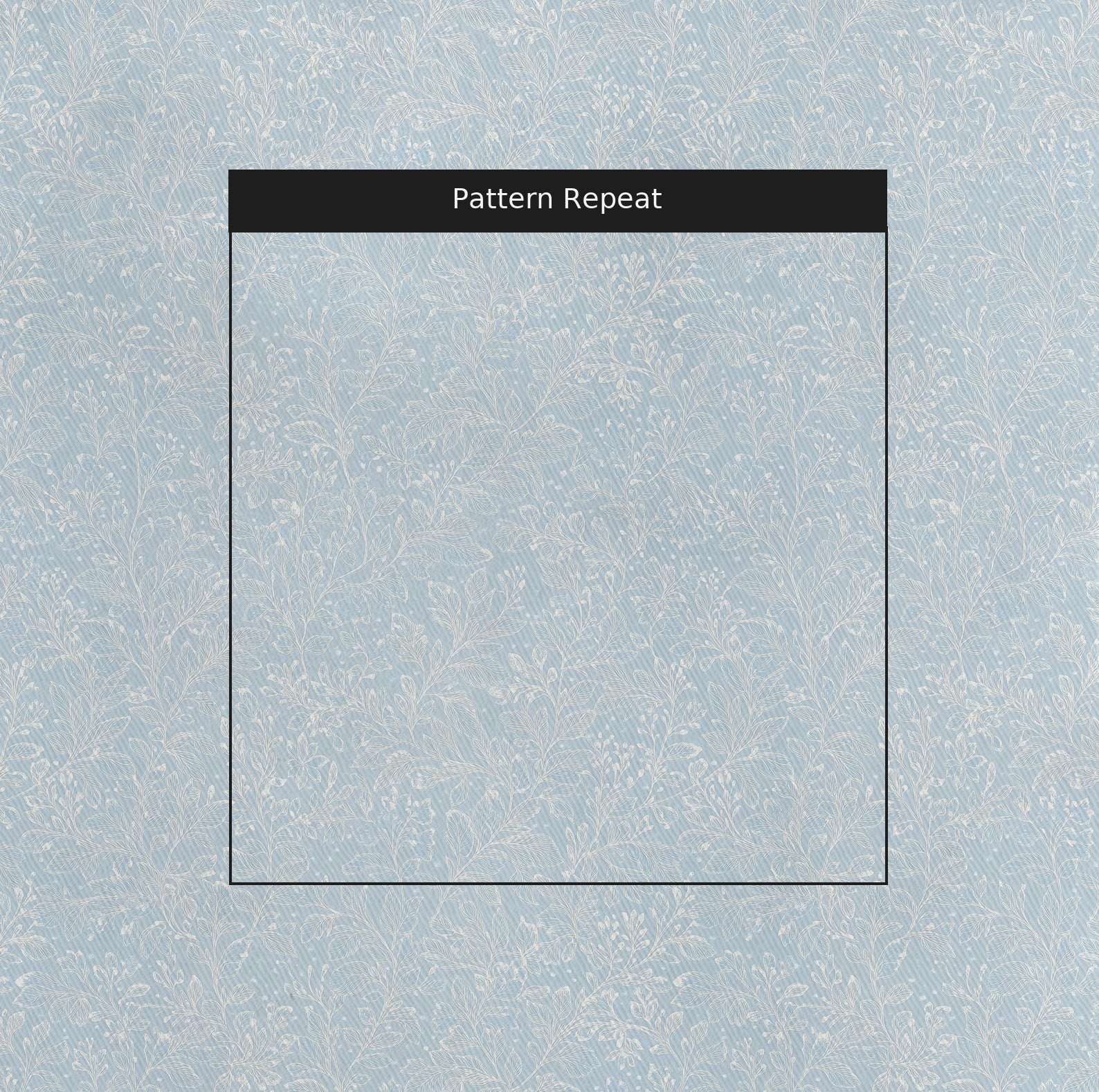 Frosted Sprig Fabric by the Yard — pattern repeat