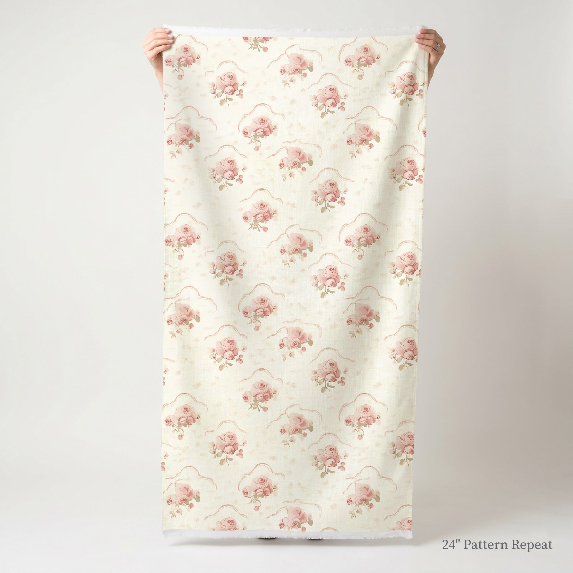 Floral Cameo Fabric by the Yard
