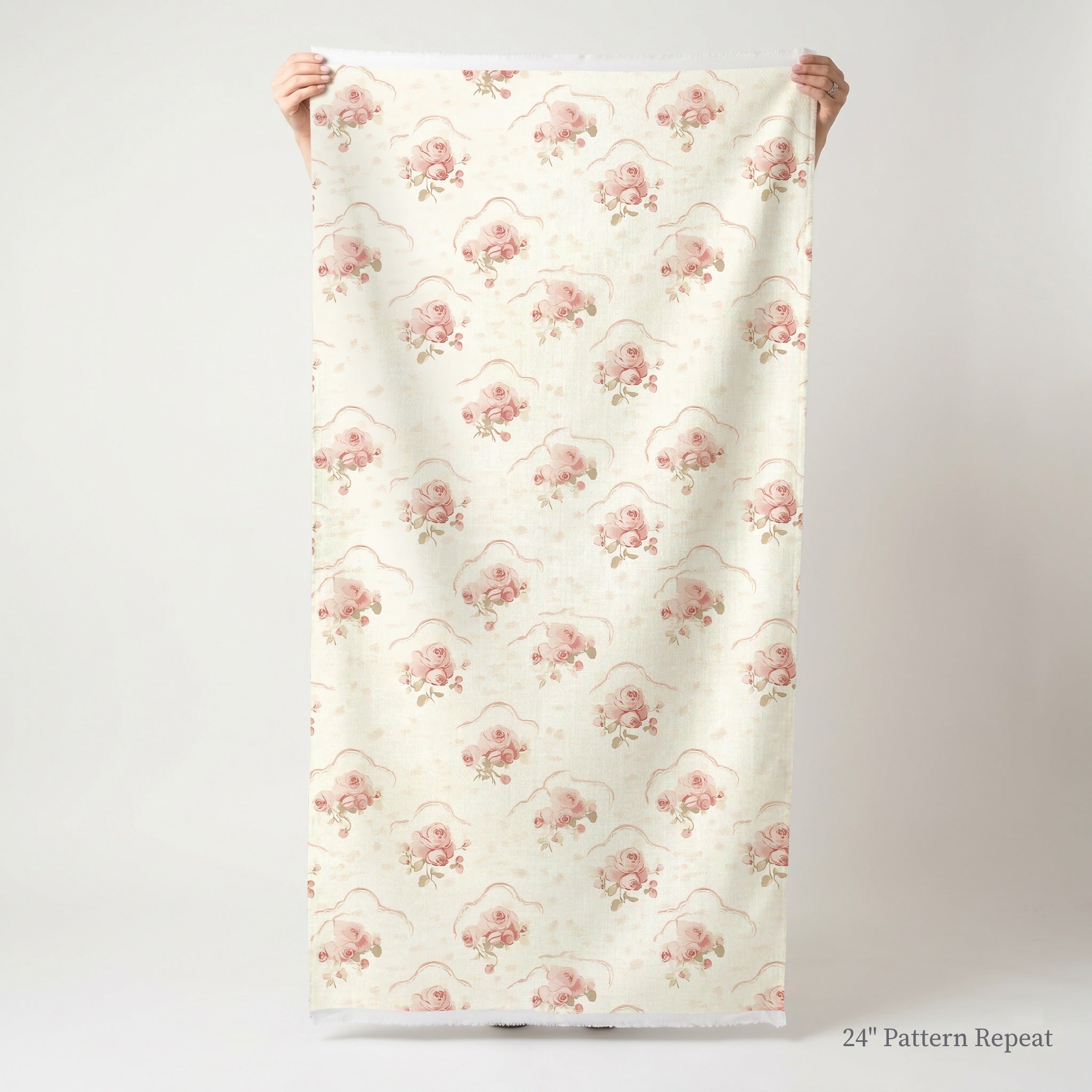 Floral Cameo Fabric by the Yard