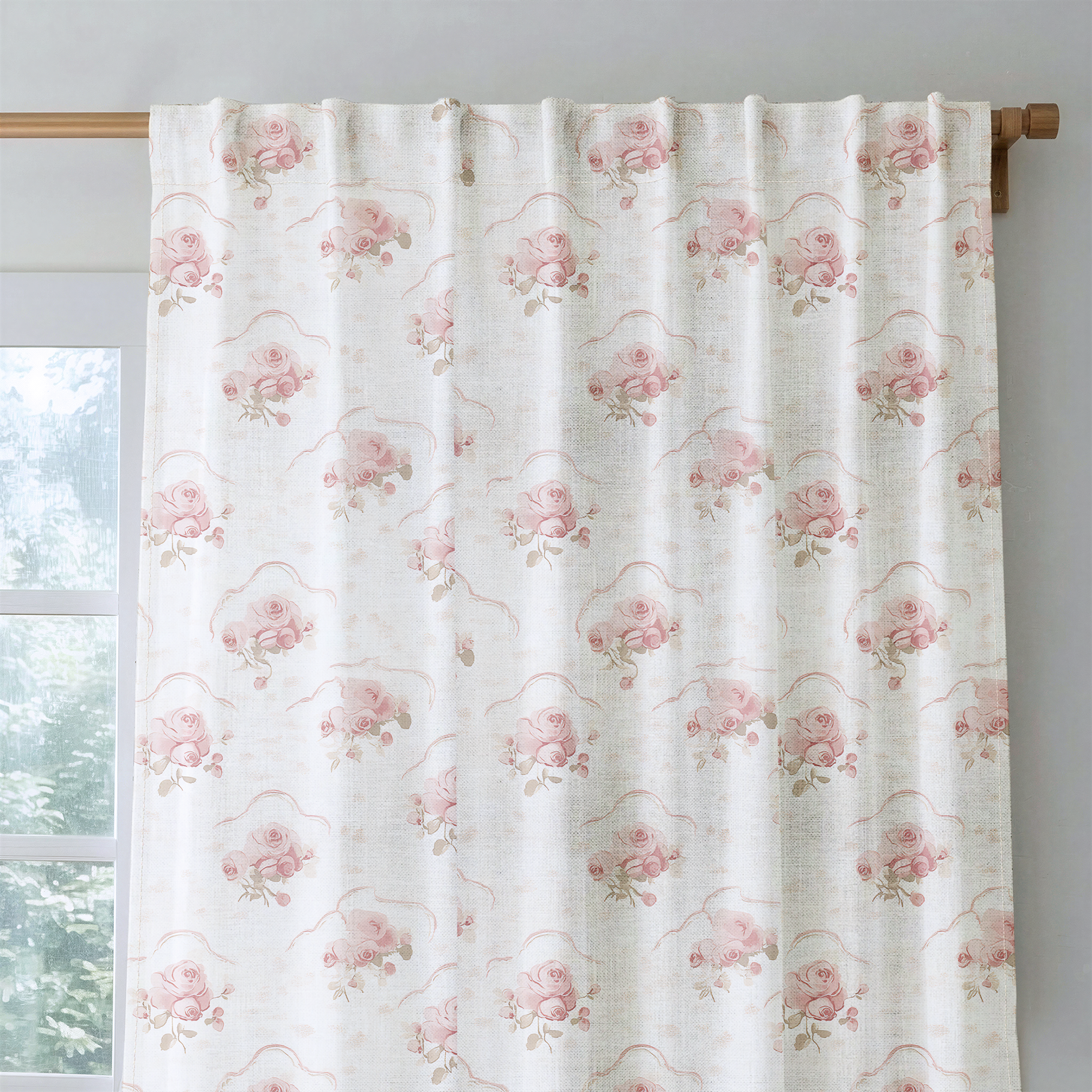 Floral Cameo - Drapery — rod