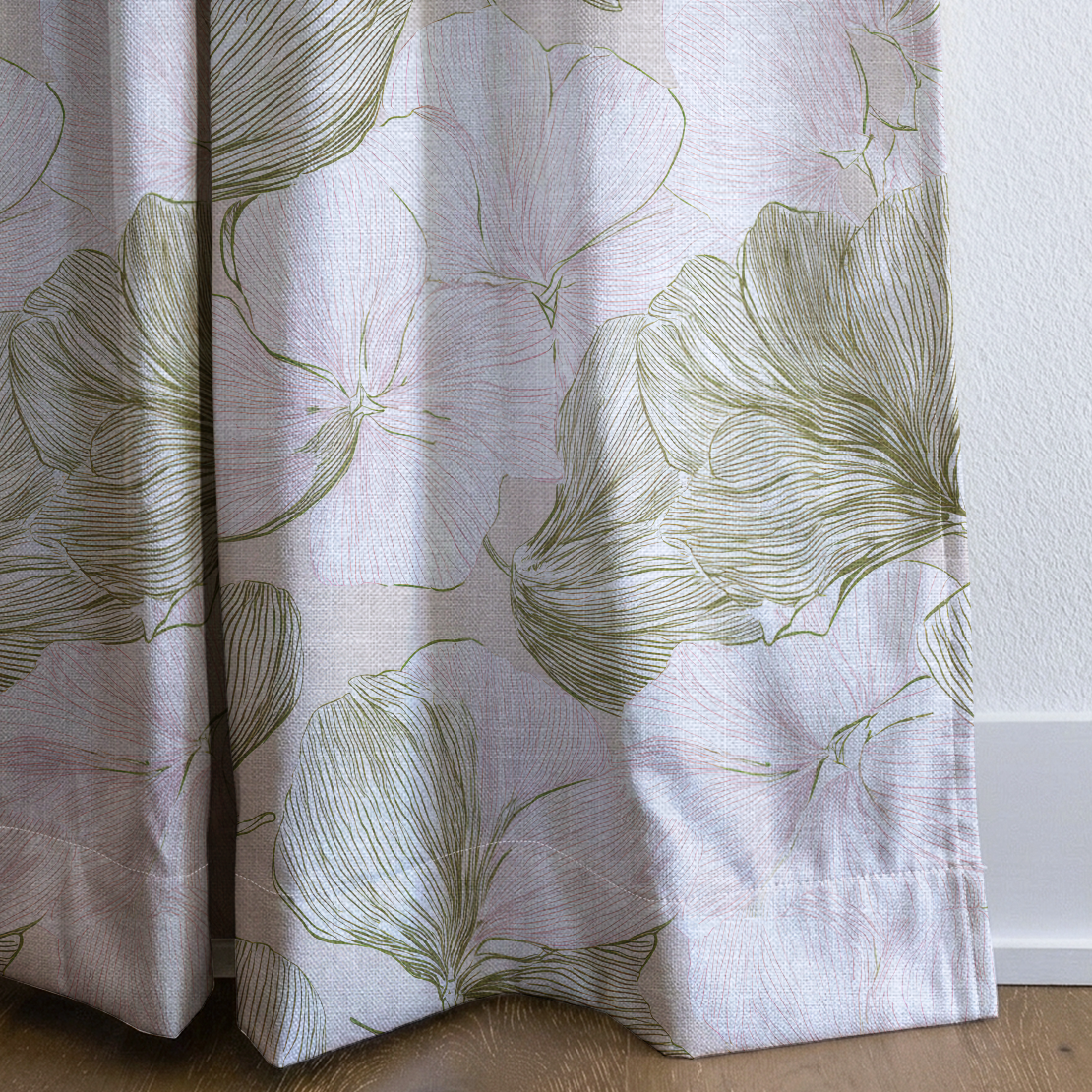 Rosy Air - Drapery — corner closeup