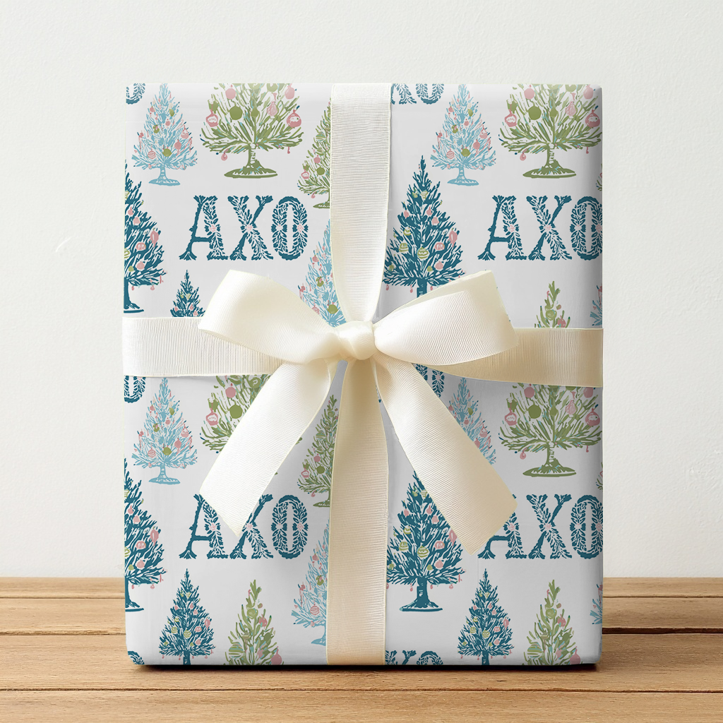 A Very Alpha Chi Tree - Wrapping Paper