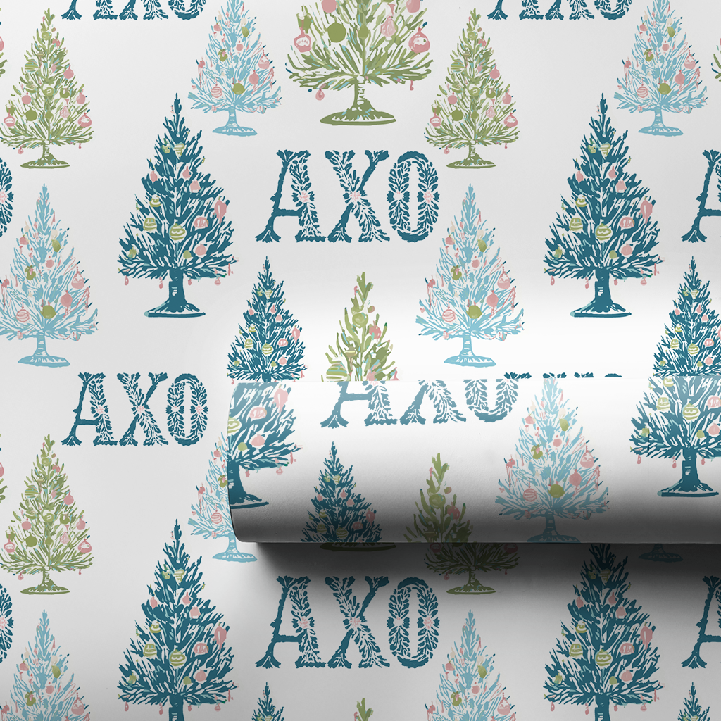 A Very Alpha Chi Tree - Wrapping Paper