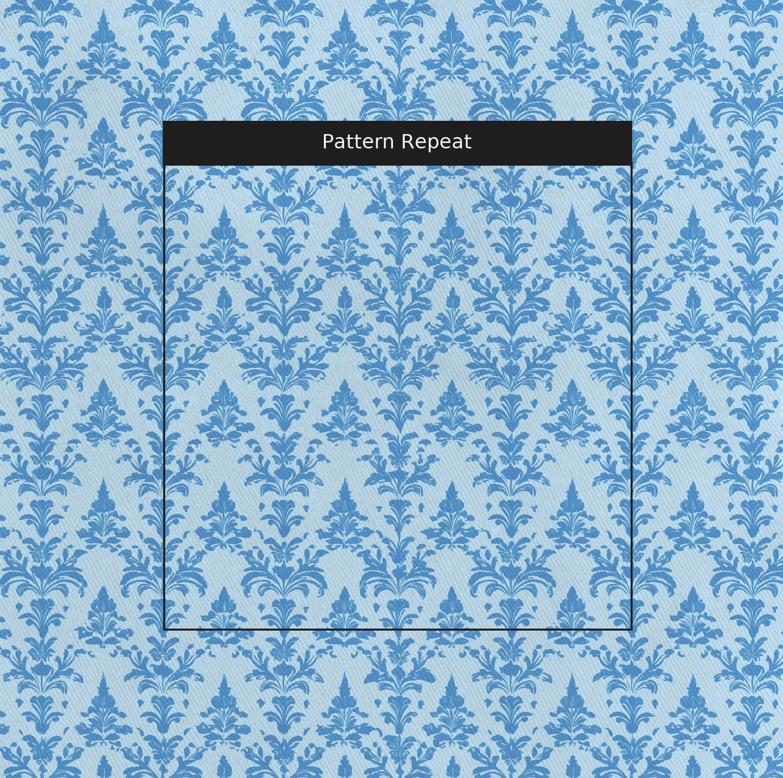 Bluebell Fabric by the Yard — pattern repeat