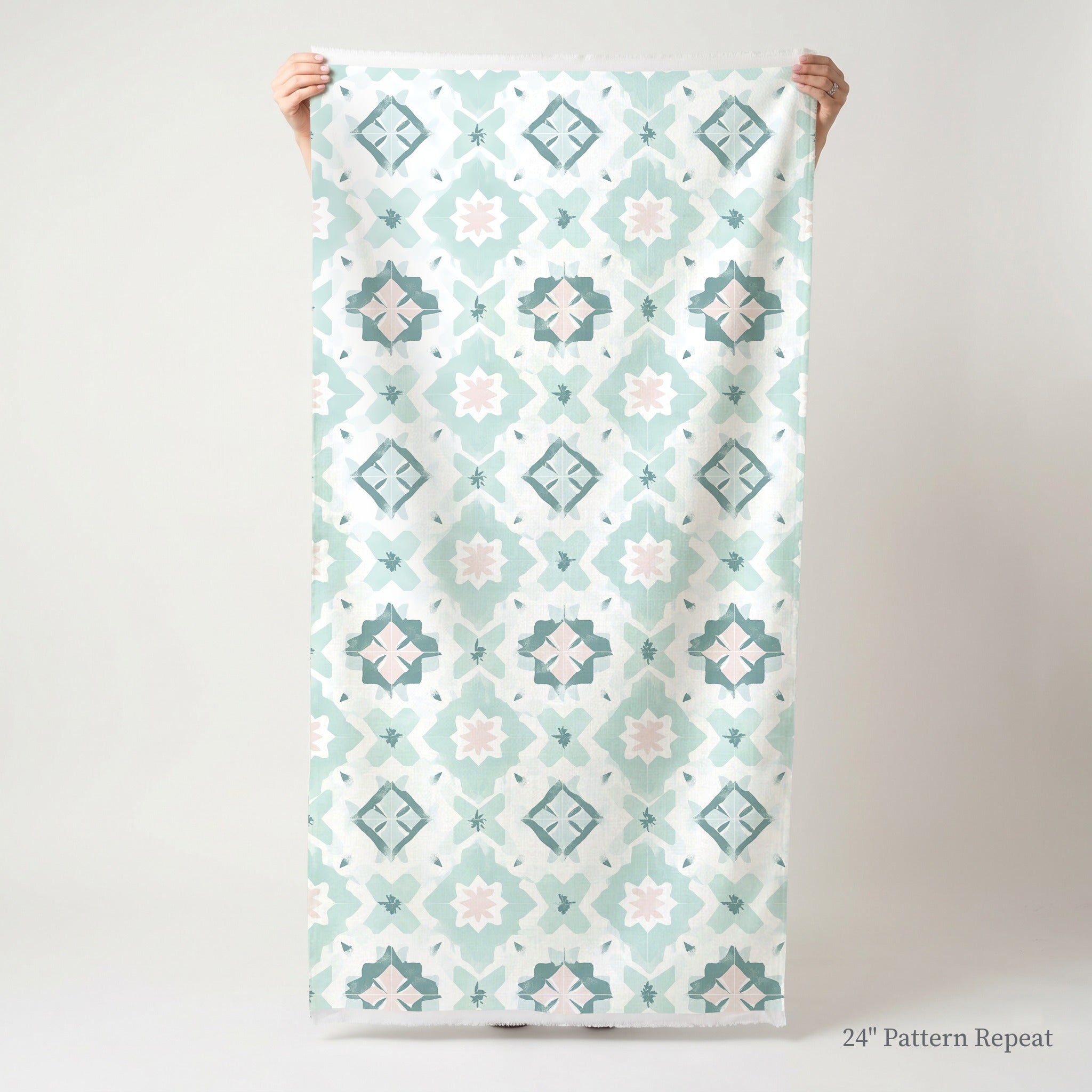 Seaside Mosaic Fabric by the Yard
