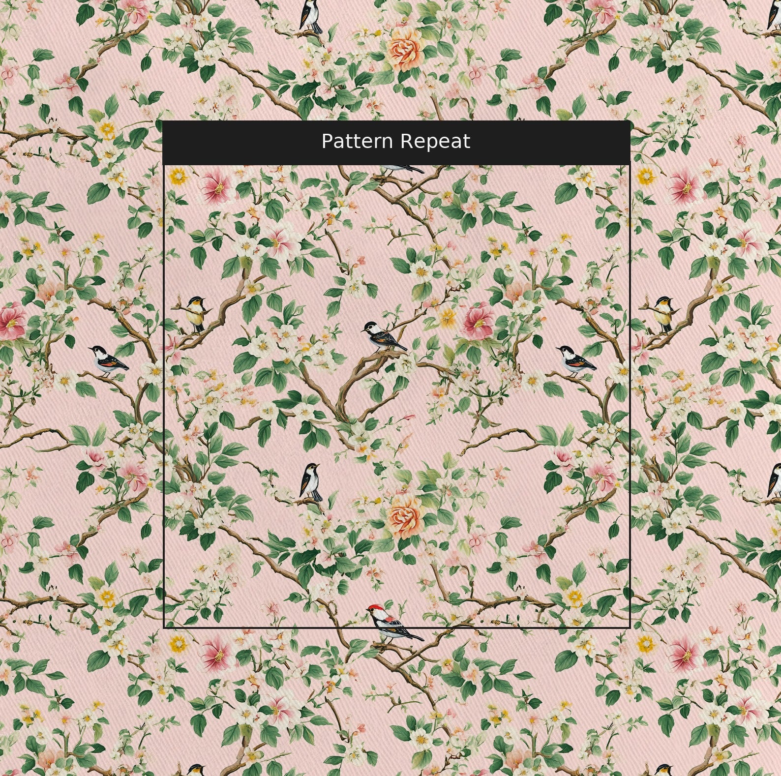 Windy Whispers Fabric by the Yard — pattern repeat