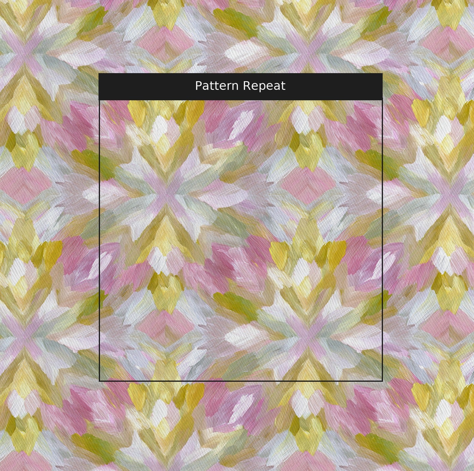 Blushed Mosaic Fabric by the Yard — pattern repeat