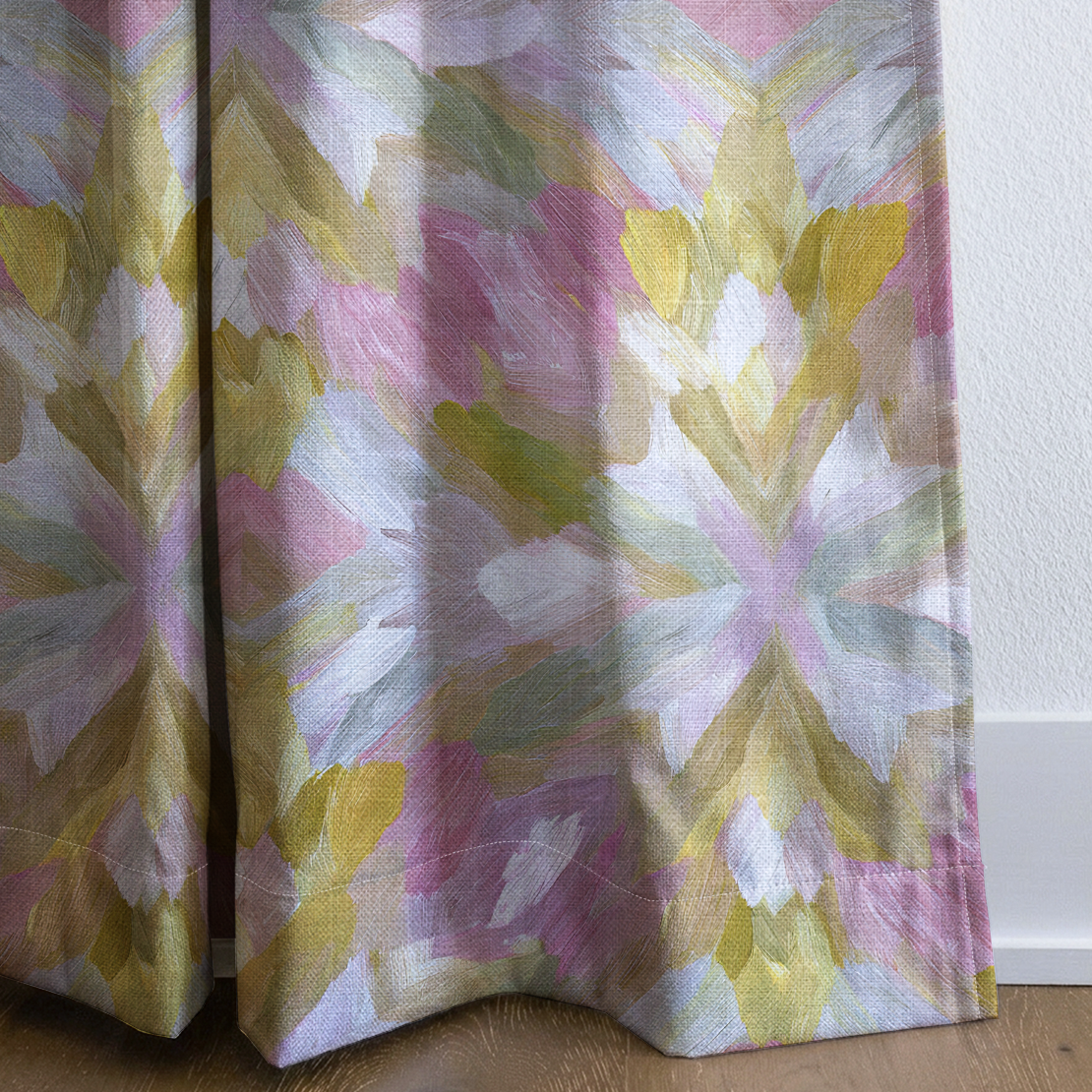 Blushed Mosaic - Drapery — corner closeup