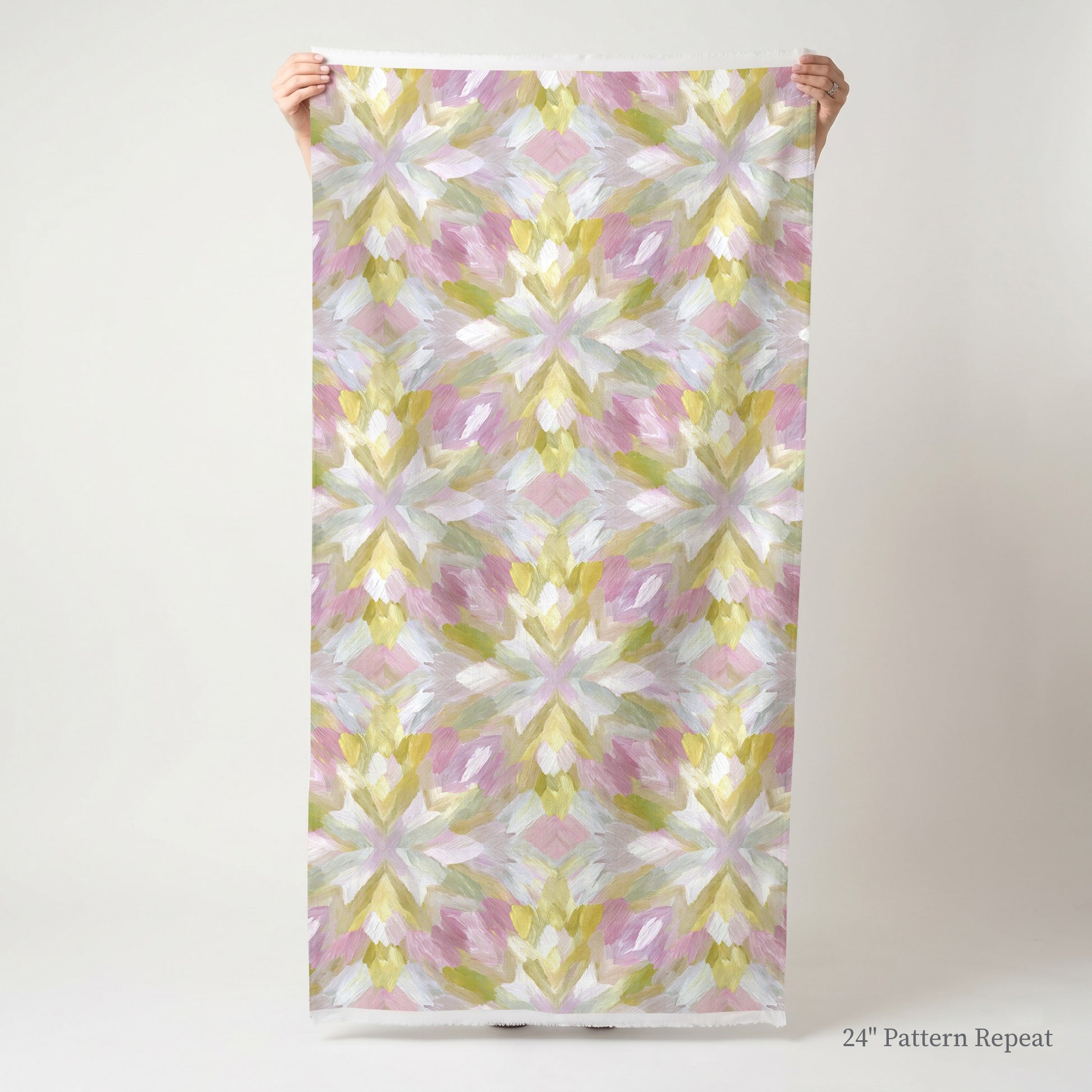 Blushed Mosaic Fabric by the Yard