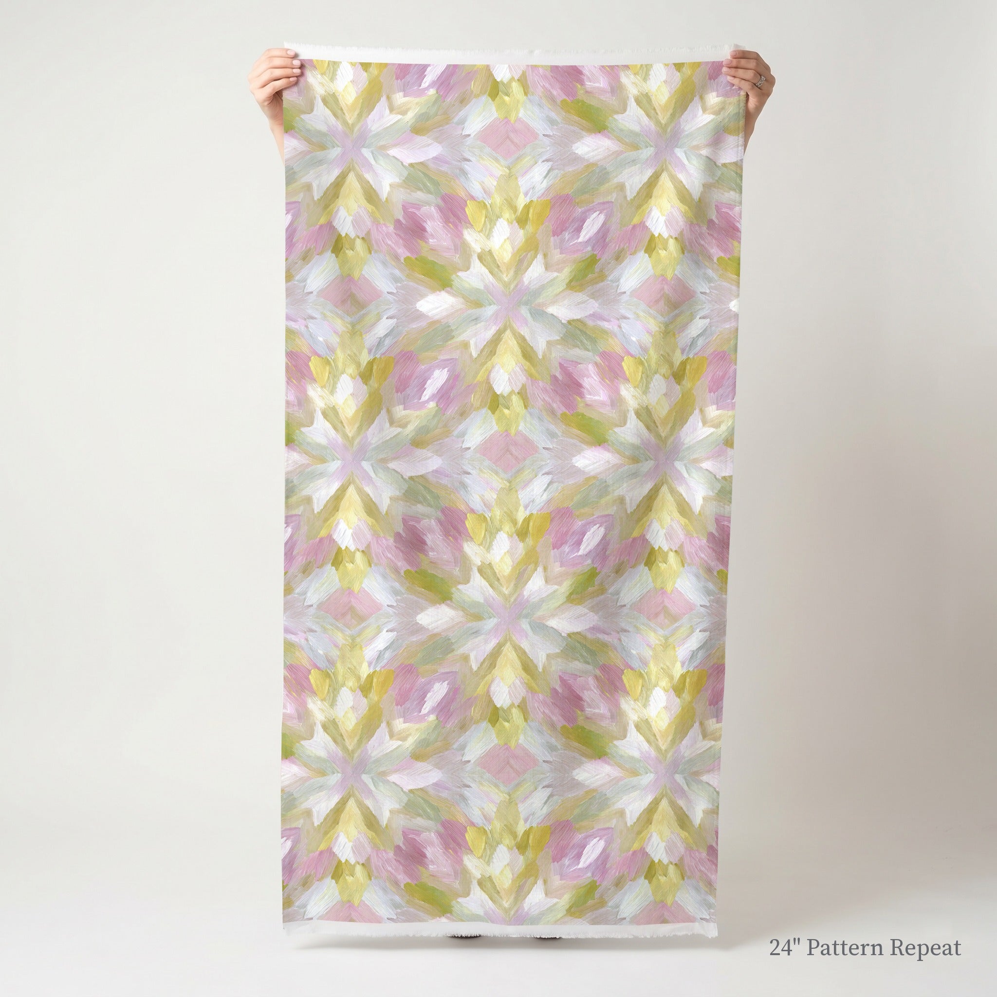 Blushed Mosaic Fabric by the Yard