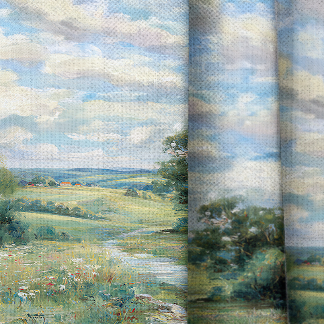 Winding Path - Drapery — close up