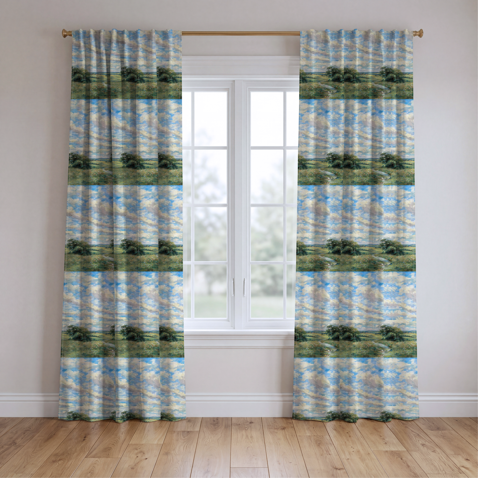 Winding Path - Drapery — two panels