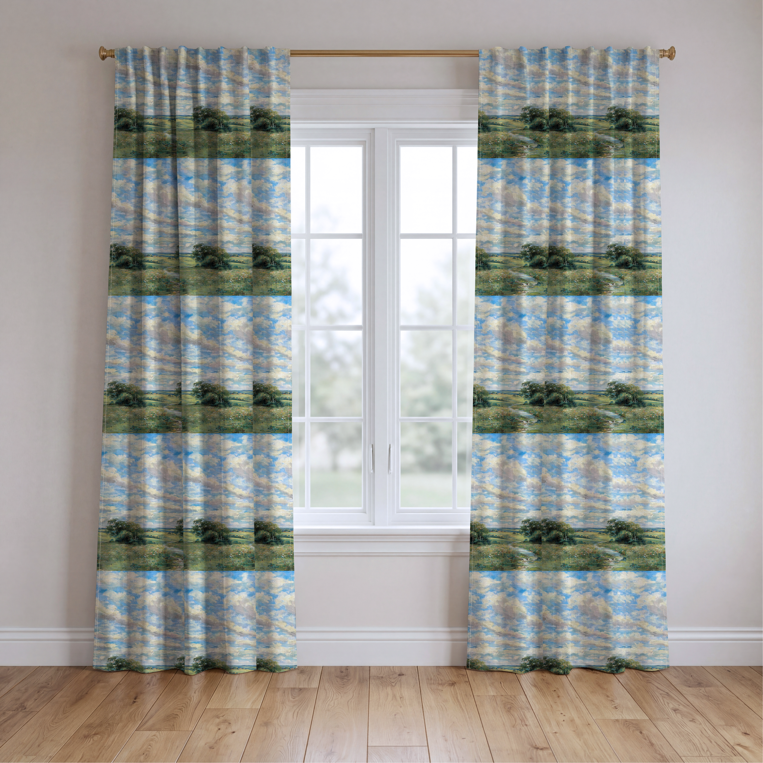 Winding Path - Drapery — two panels