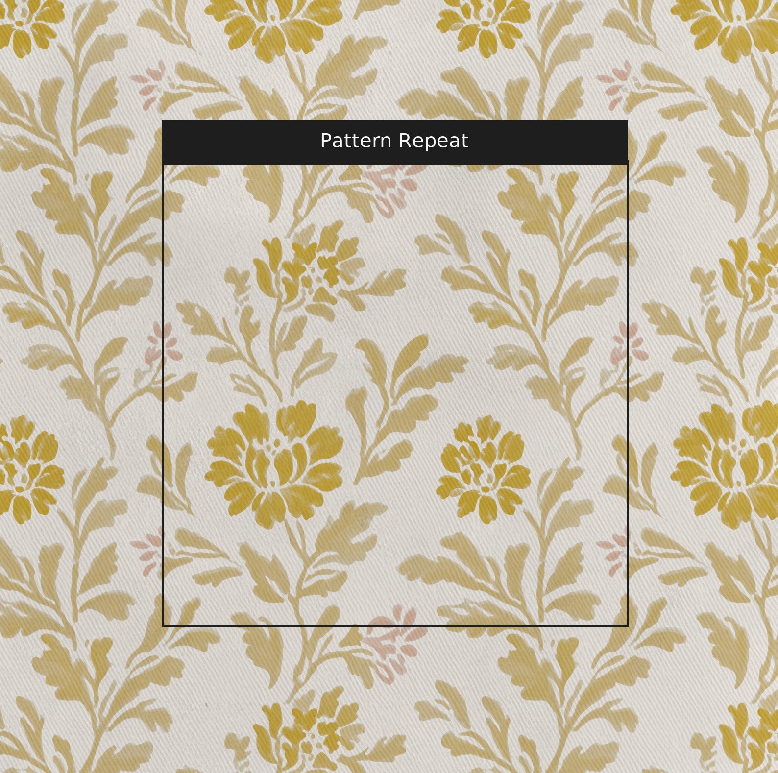 Chatham Vines Fabric by the Yard — pattern repeat