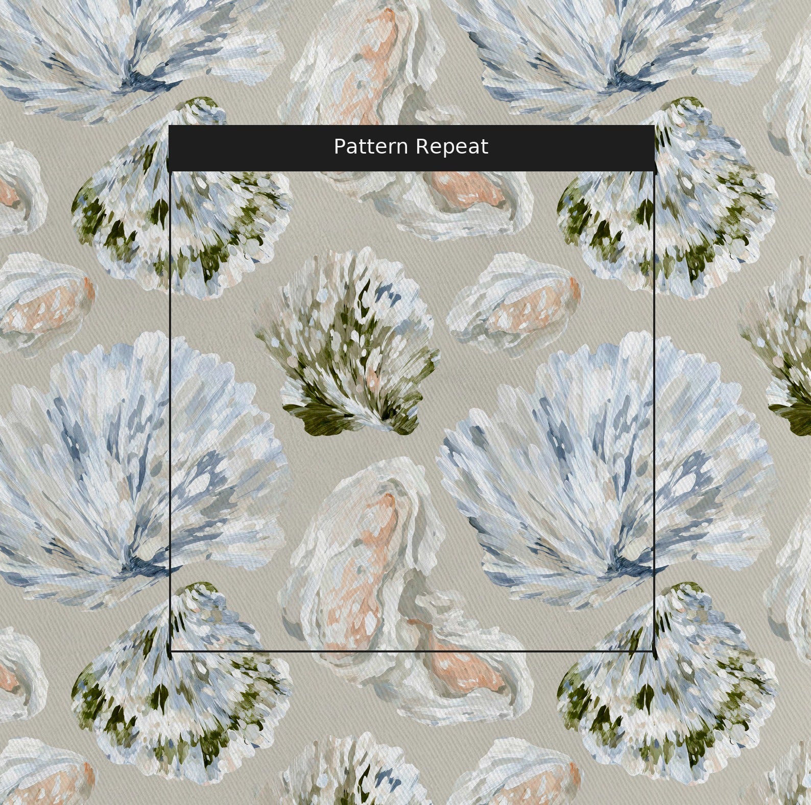 Drifted Shore Fabric by the Yard — pattern repeat