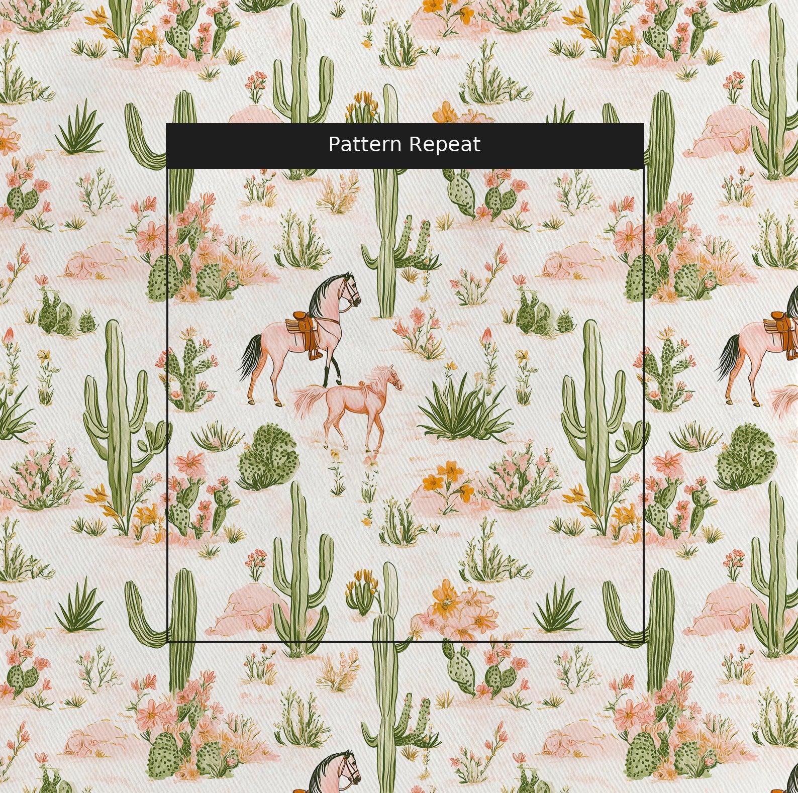Painted Desert Fabric by the Yard — pattern repeat