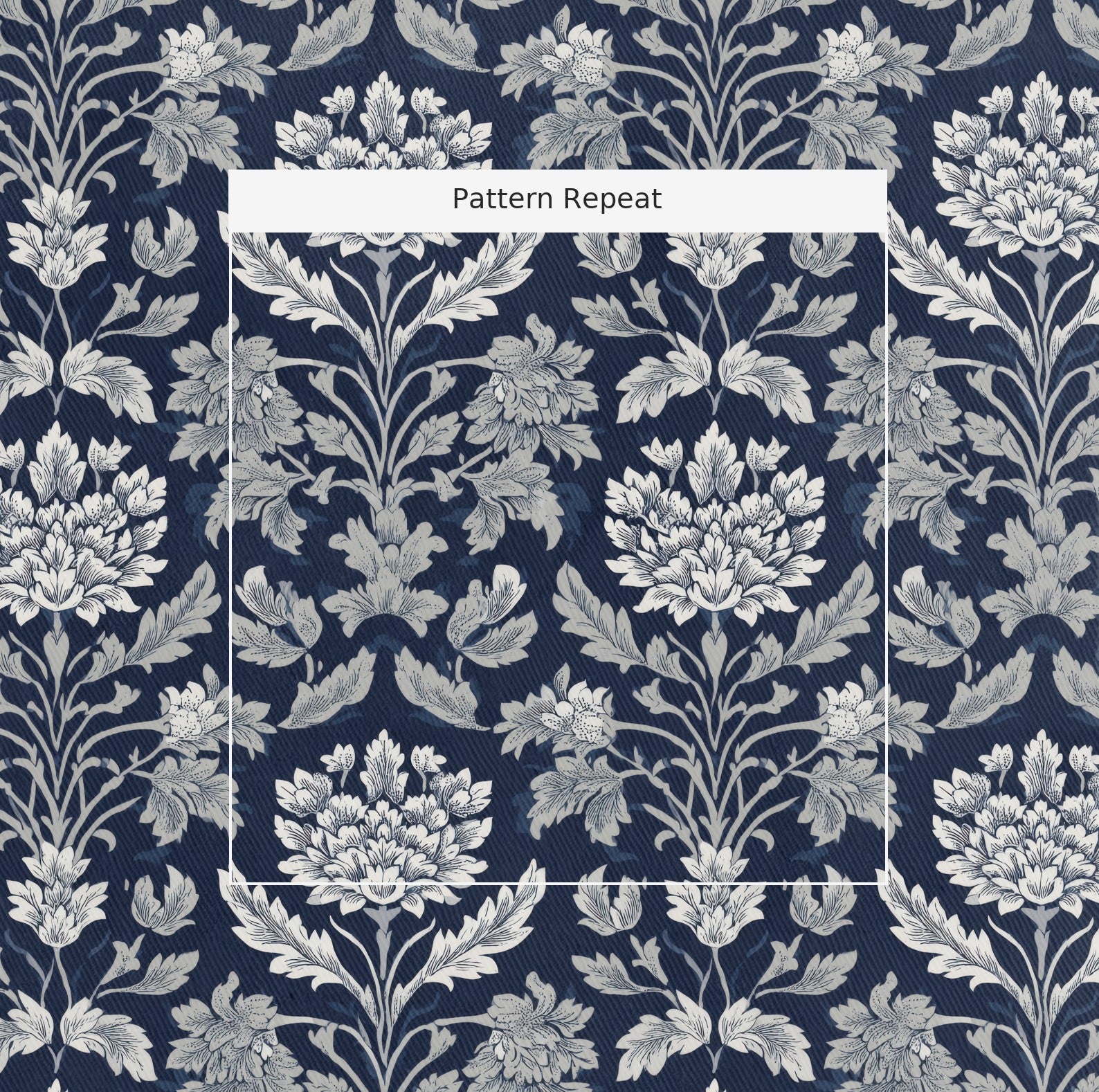Windsor Bloom Fabric by the Yard — pattern repeat
