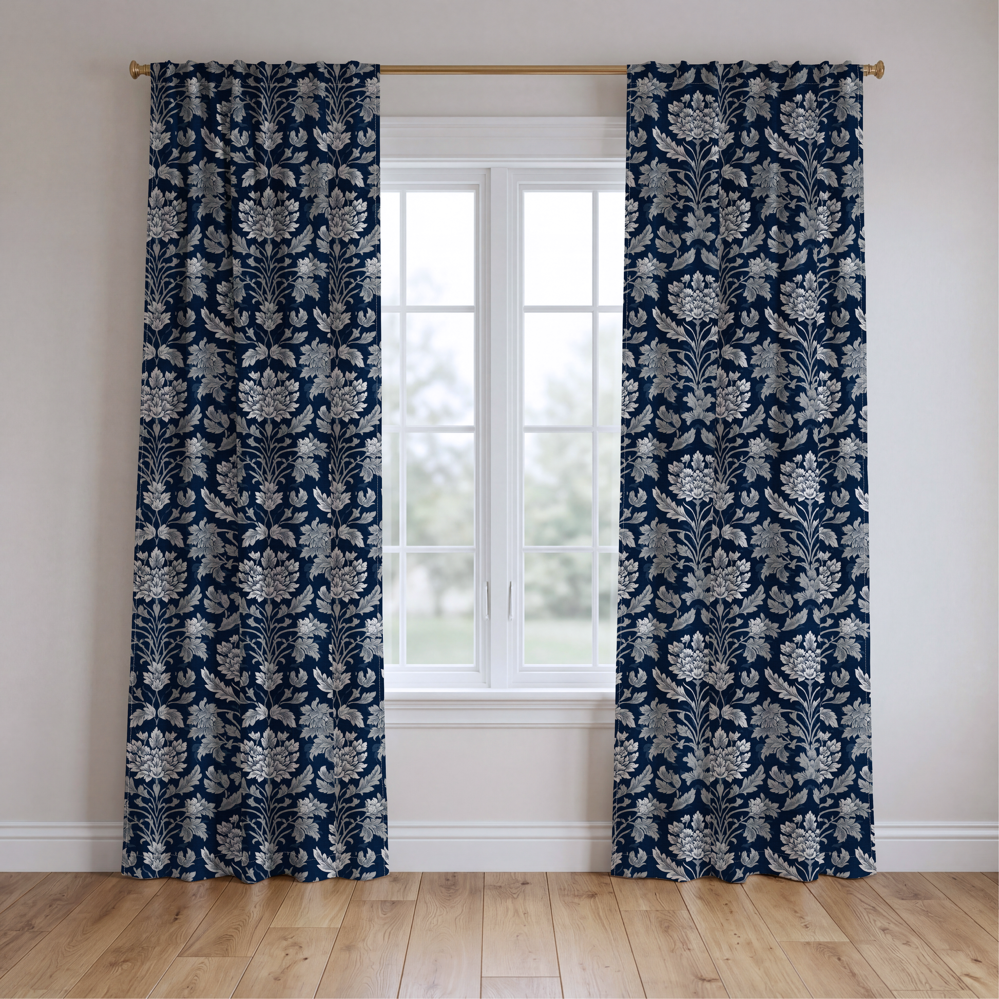 Windsor Bloom - Drapery — two panels